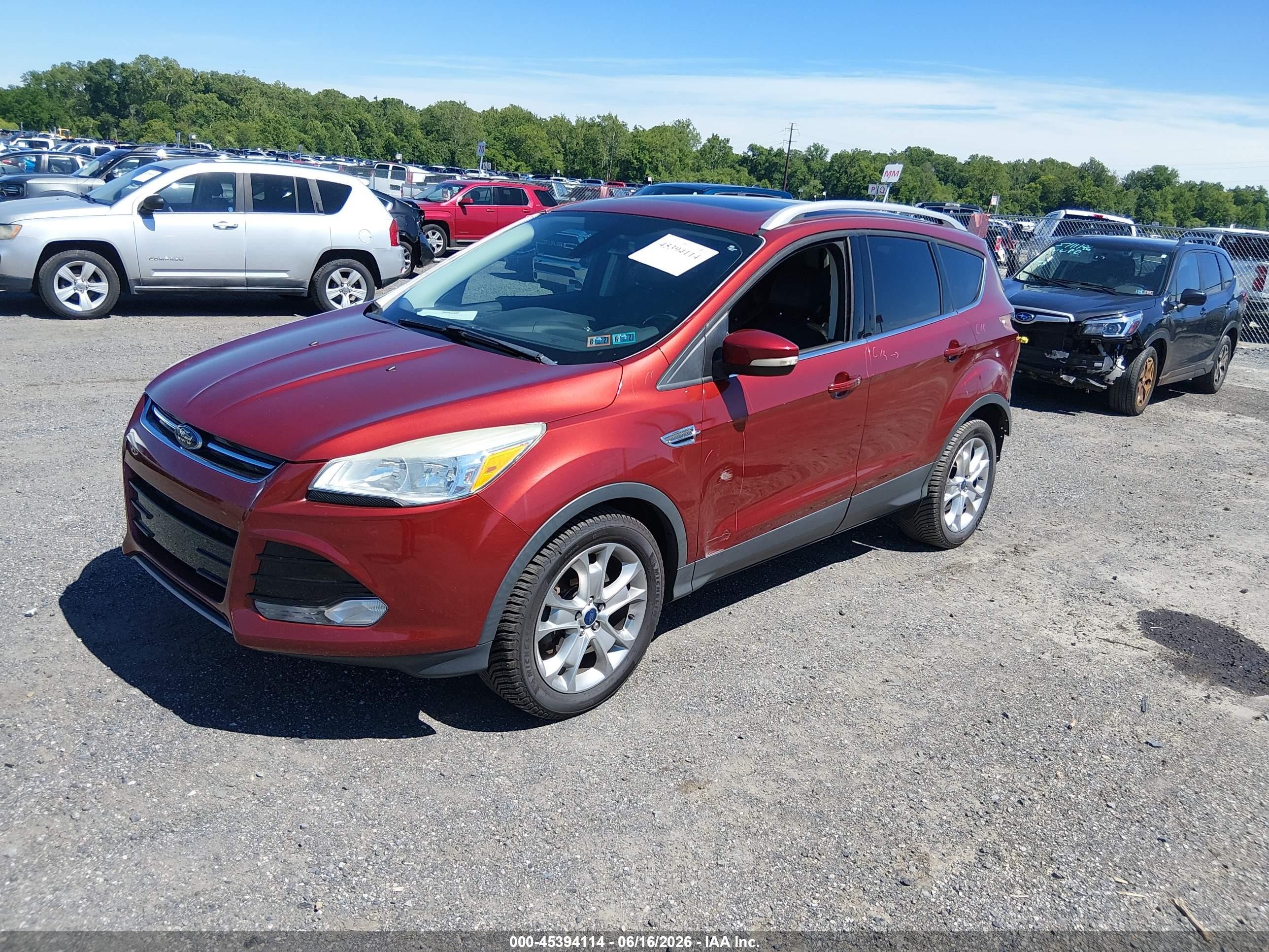 2015 Ford Escape Titanium Red vin: 1FMCU9J94FUC09967