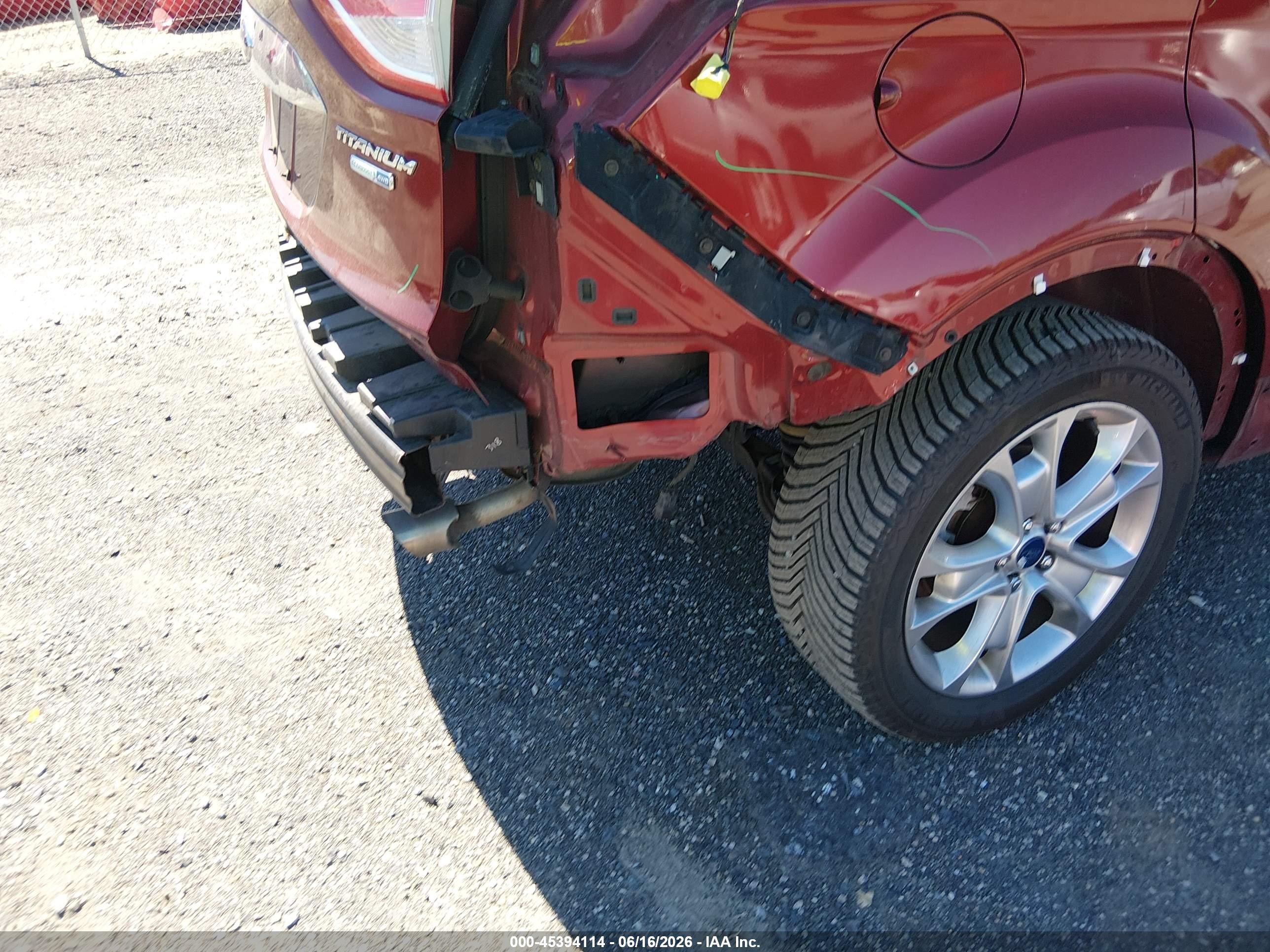 2015 Ford Escape Titanium Red vin: 1FMCU9J94FUC09967