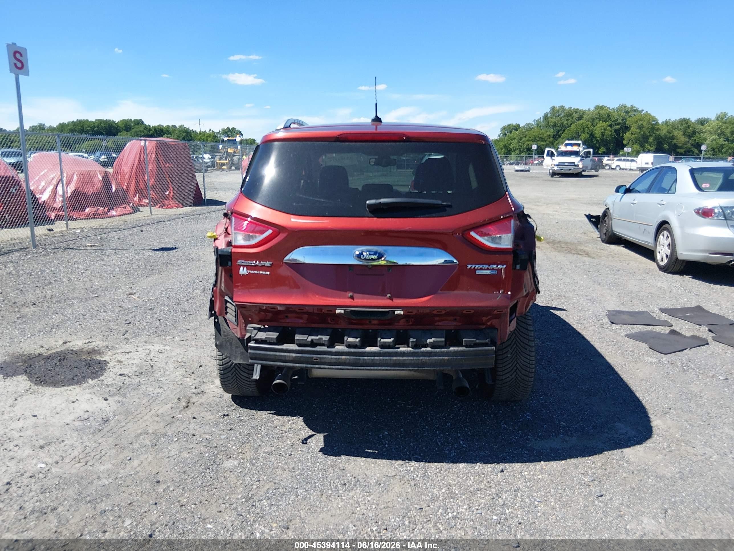 2015 Ford Escape Titanium Red vin: 1FMCU9J94FUC09967