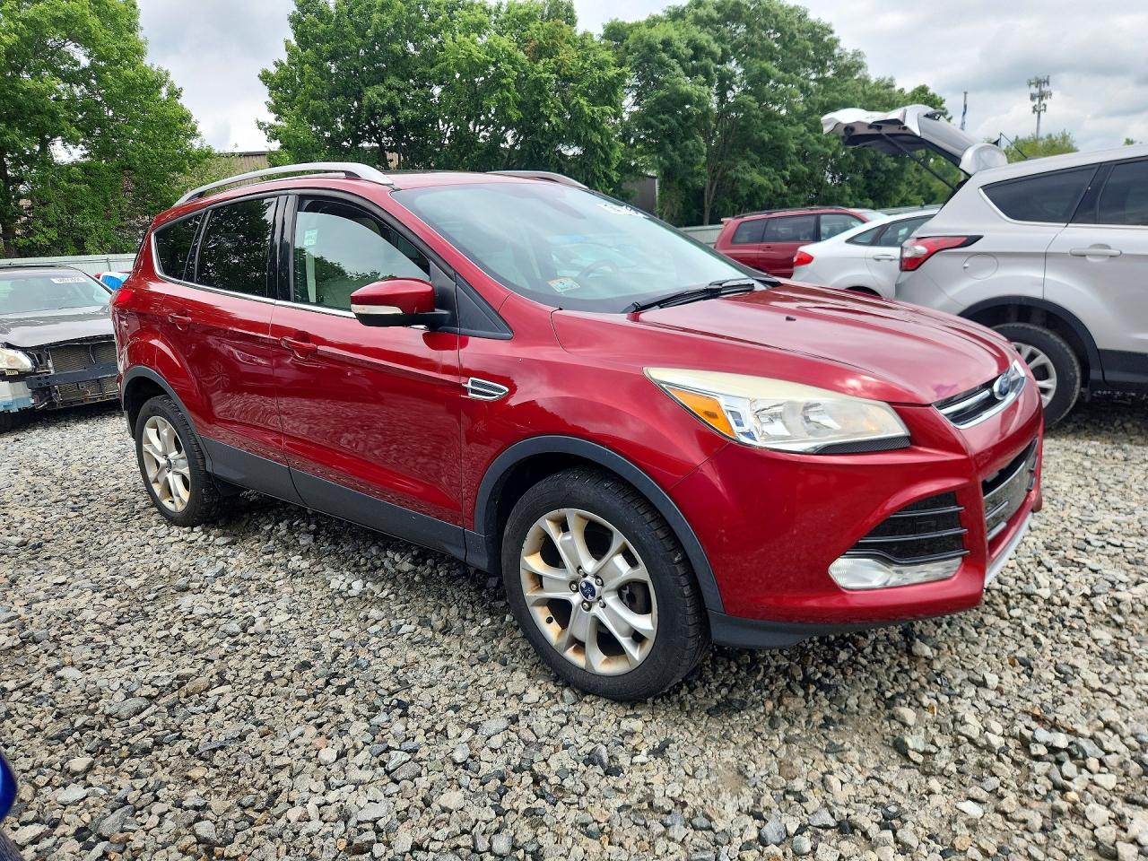 2015 Ford Escape Titanium Red vin: 1FMCU9J94FUC82305