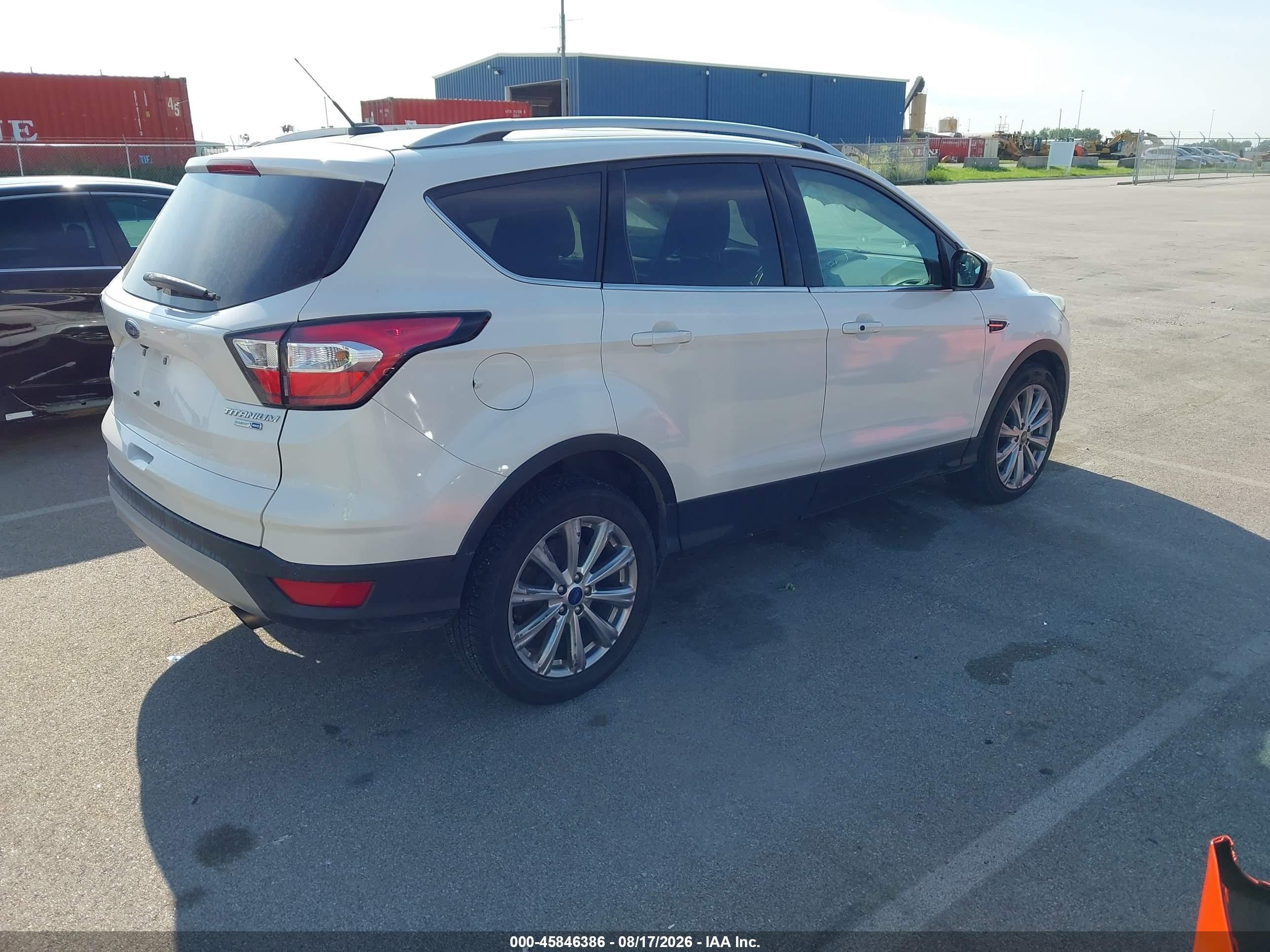 2017 Ford Escape Titanium White vin: 1FMCU9J94HUD41131