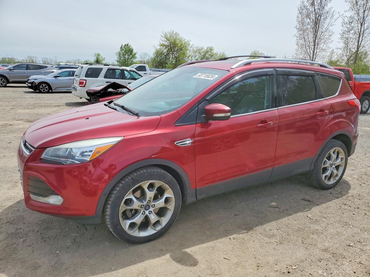 2013 Ford Escape Titanium Красный vin: 1FMCU9J95DUA56271