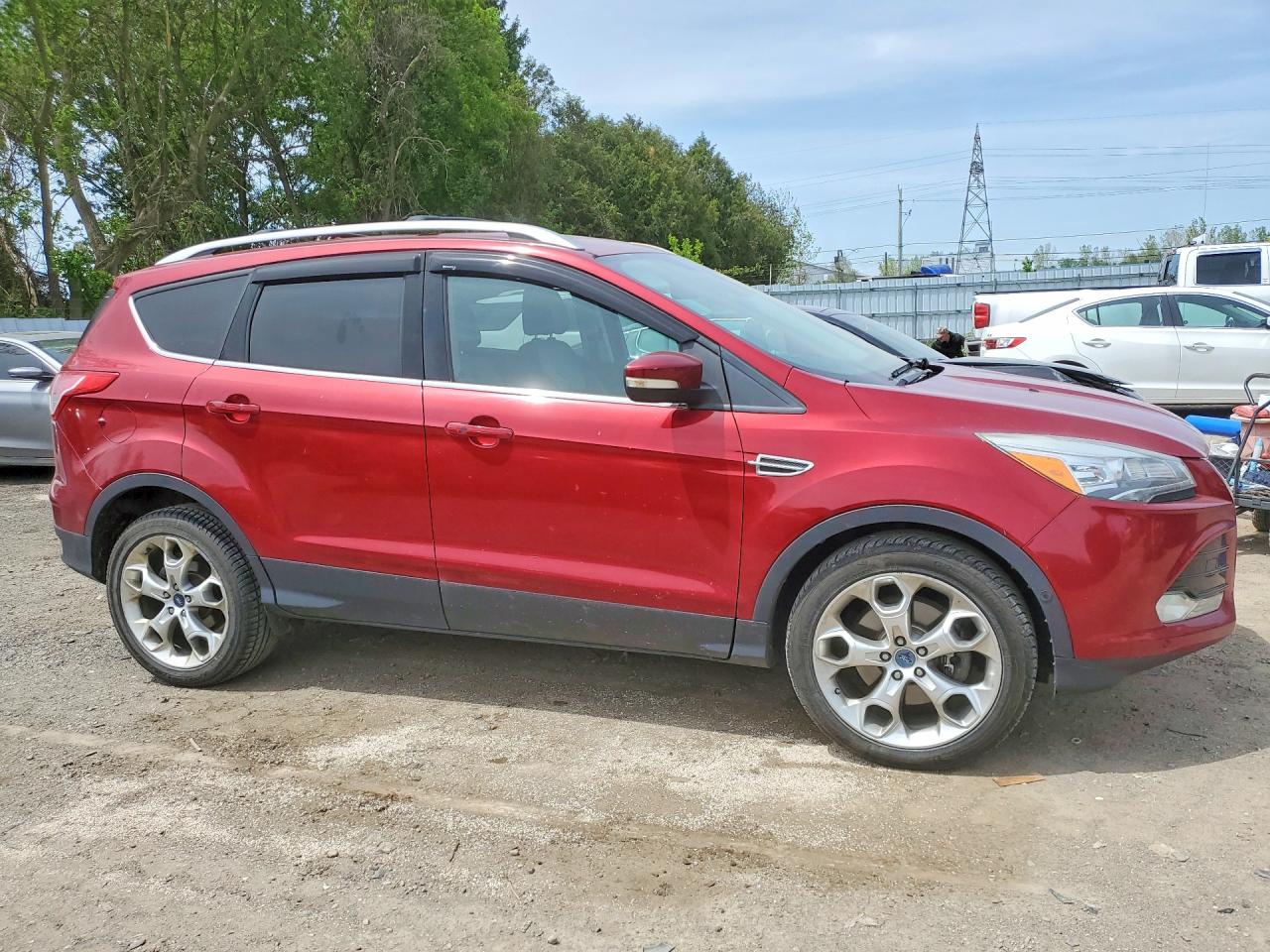 2013 Ford Escape Titanium Красный vin: 1FMCU9J95DUA56271