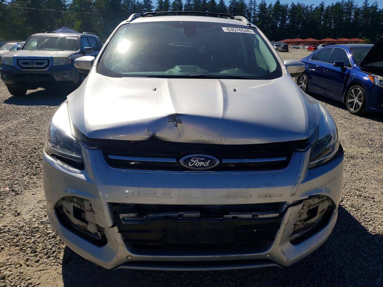 2013 Ford Escape Titanium Silver vin: 1FMCU9J95DUB84252