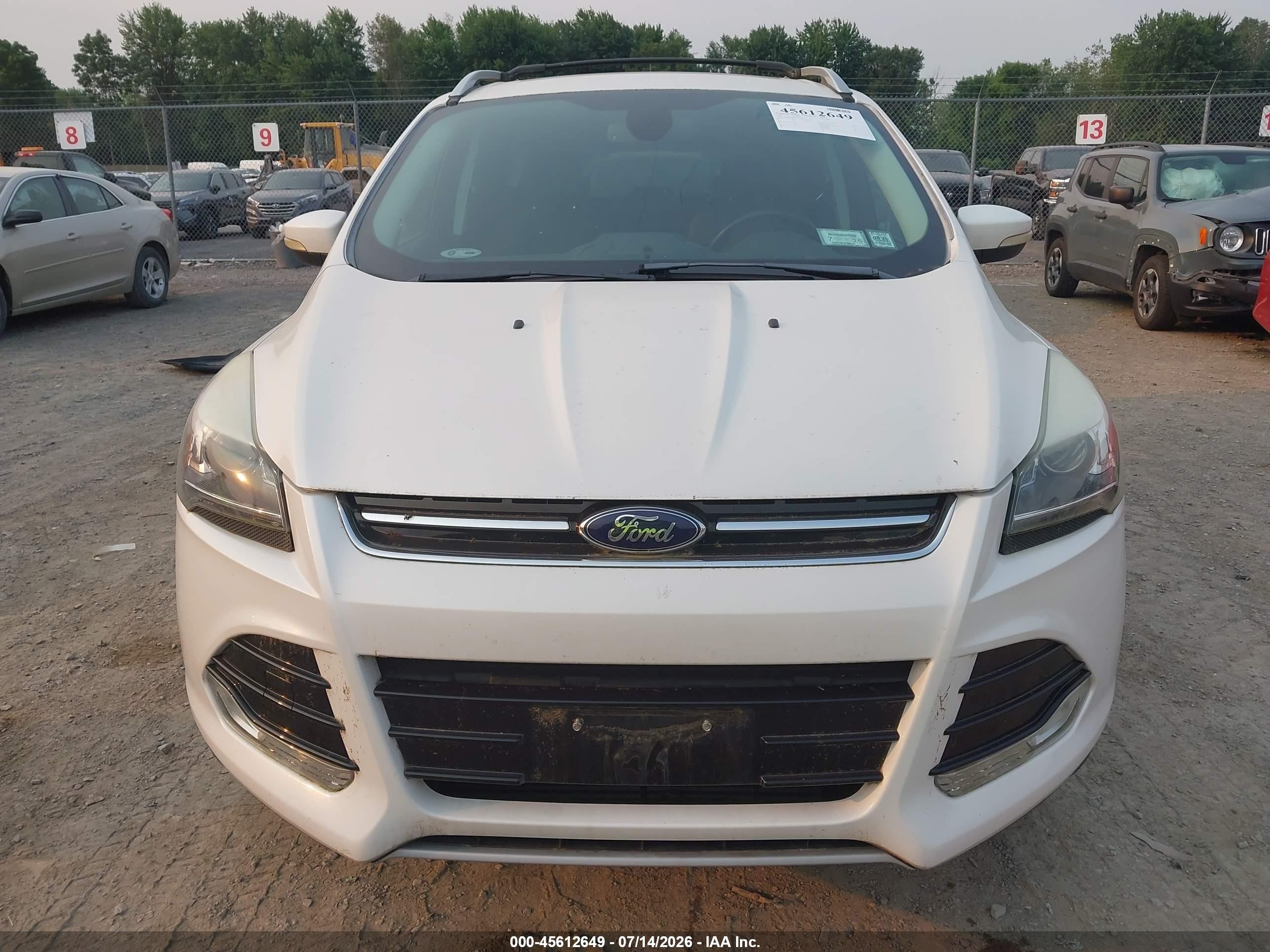 2013 Ford Escape Titanium White vin: 1FMCU9J95DUC30906