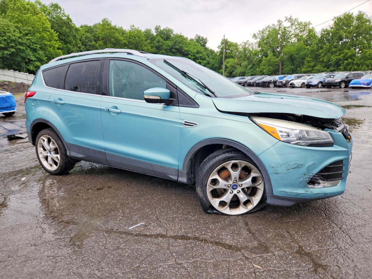 2013 Ford Escape Titanium Turquoise vin: 1FMCU9J95DUC32266