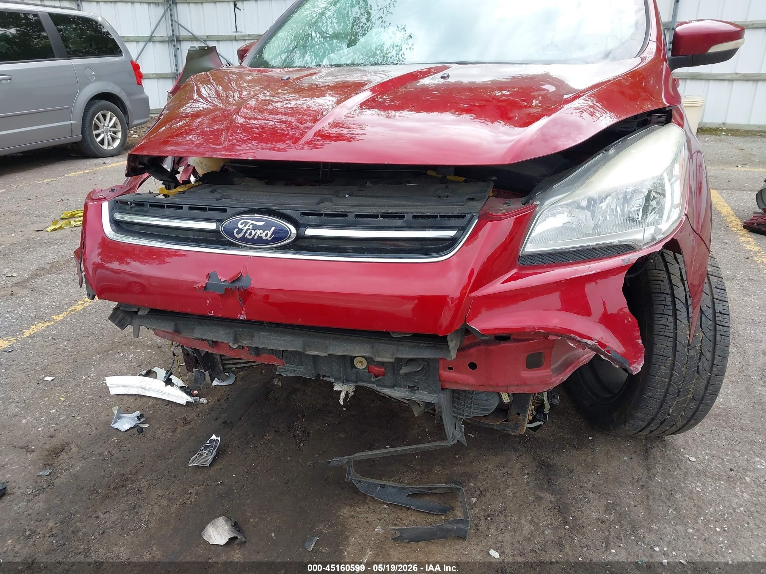 2014 Ford Escape Titanium Red vin: 1FMCU9J95EUA76408