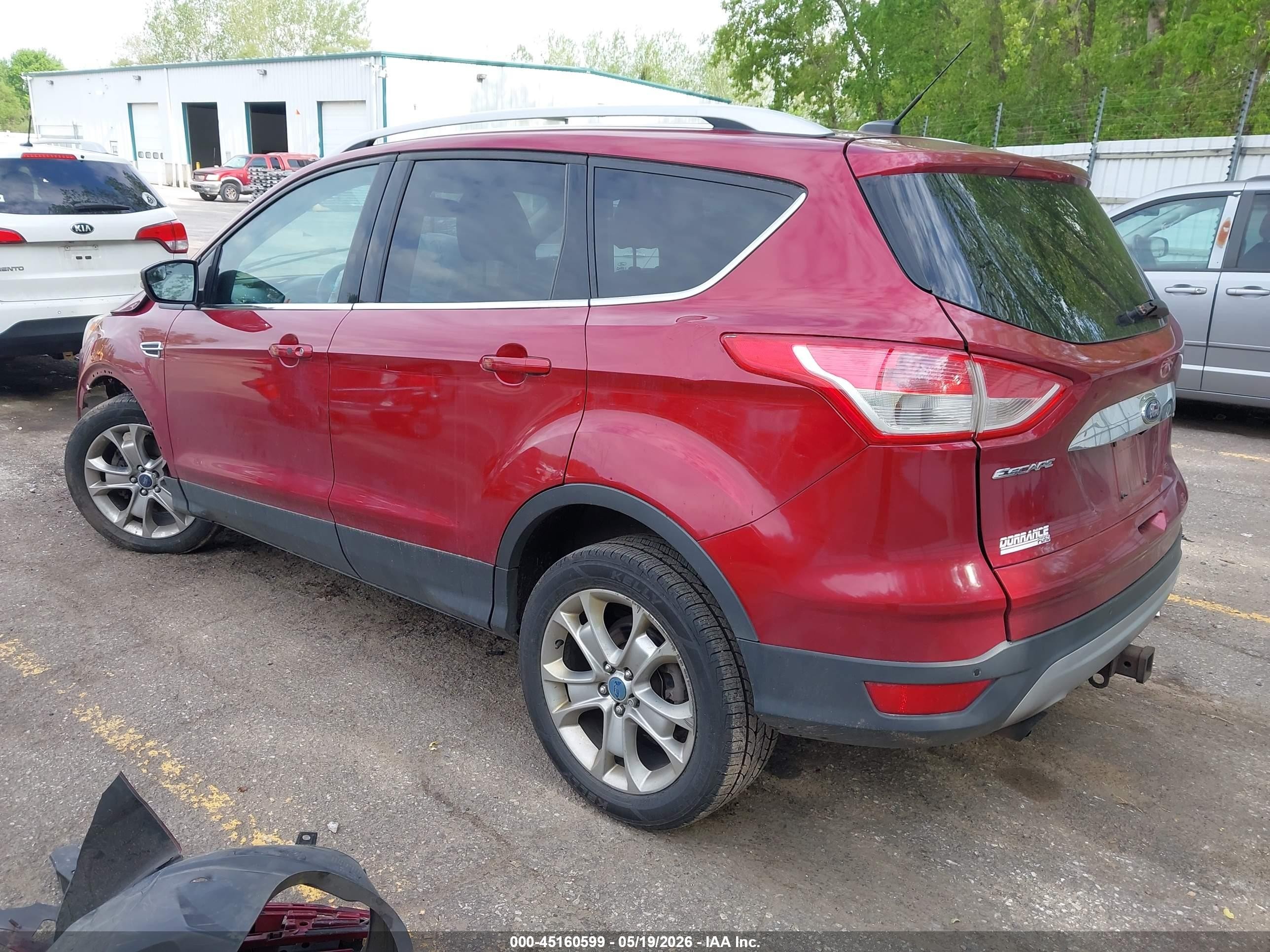 2014 Ford Escape Titanium Red vin: 1FMCU9J95EUA76408
