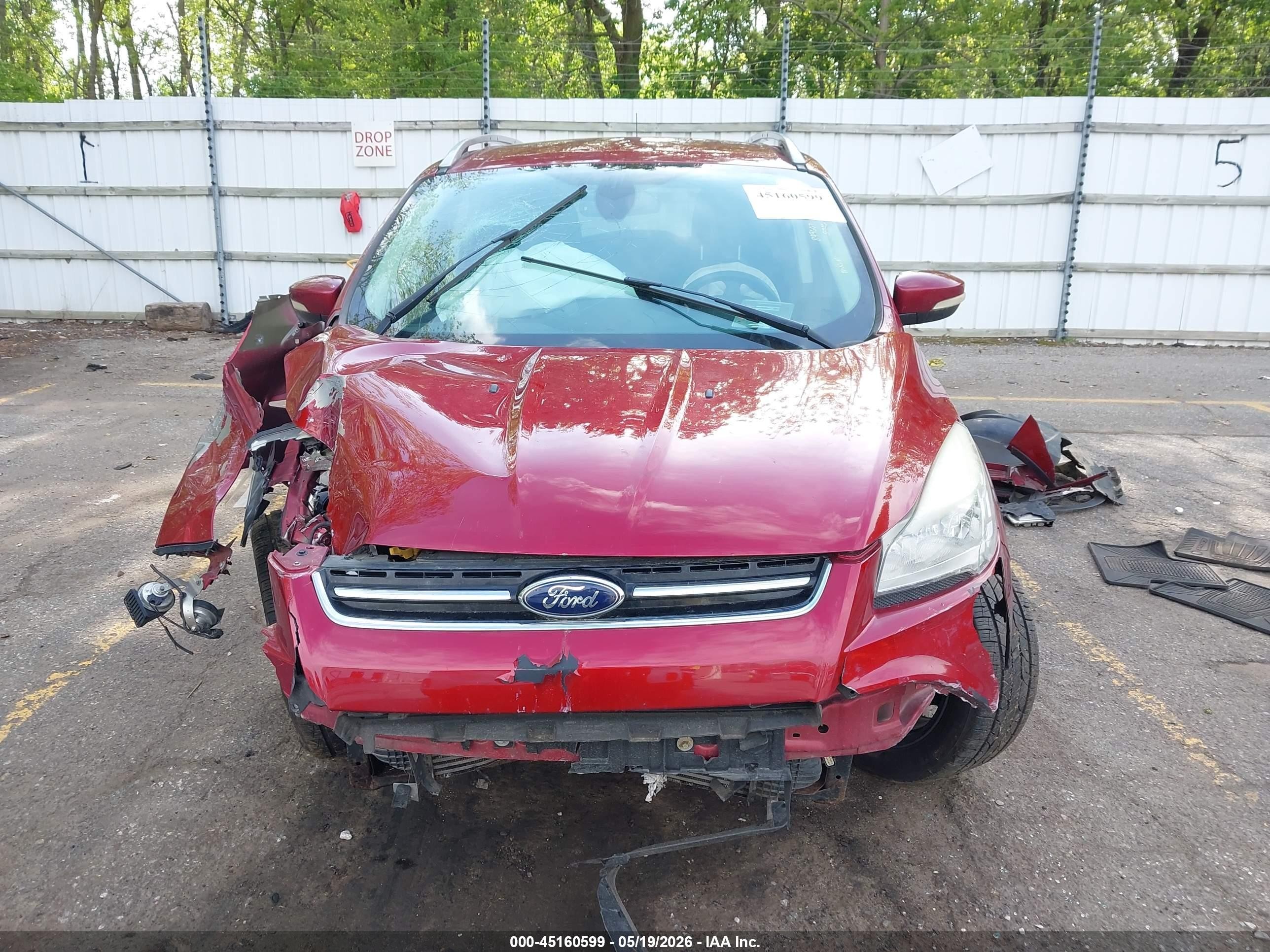 2014 Ford Escape Titanium Red vin: 1FMCU9J95EUA76408