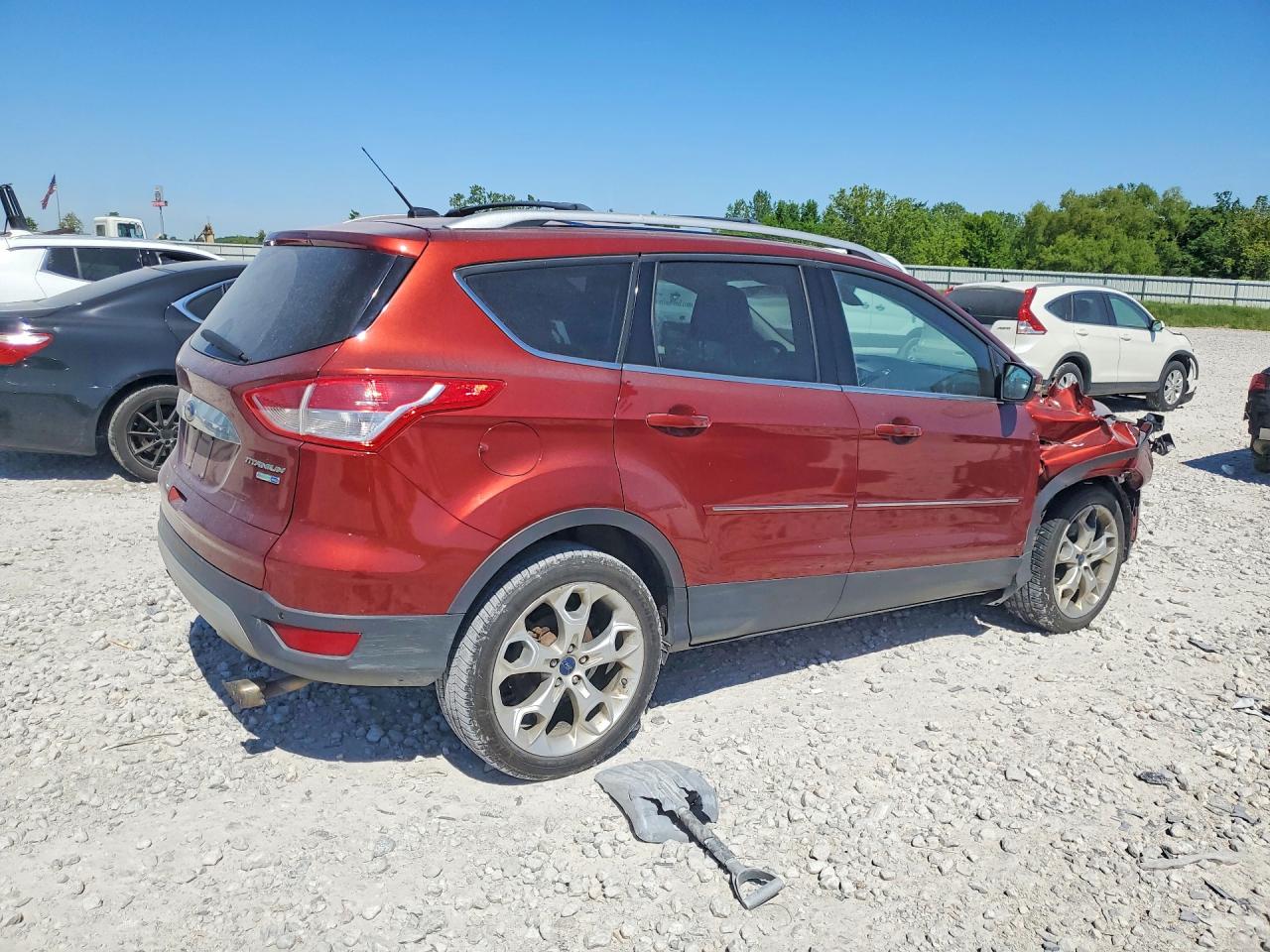 2014 Ford Escape Titanium Burgundy vin: 1FMCU9J95EUB28023