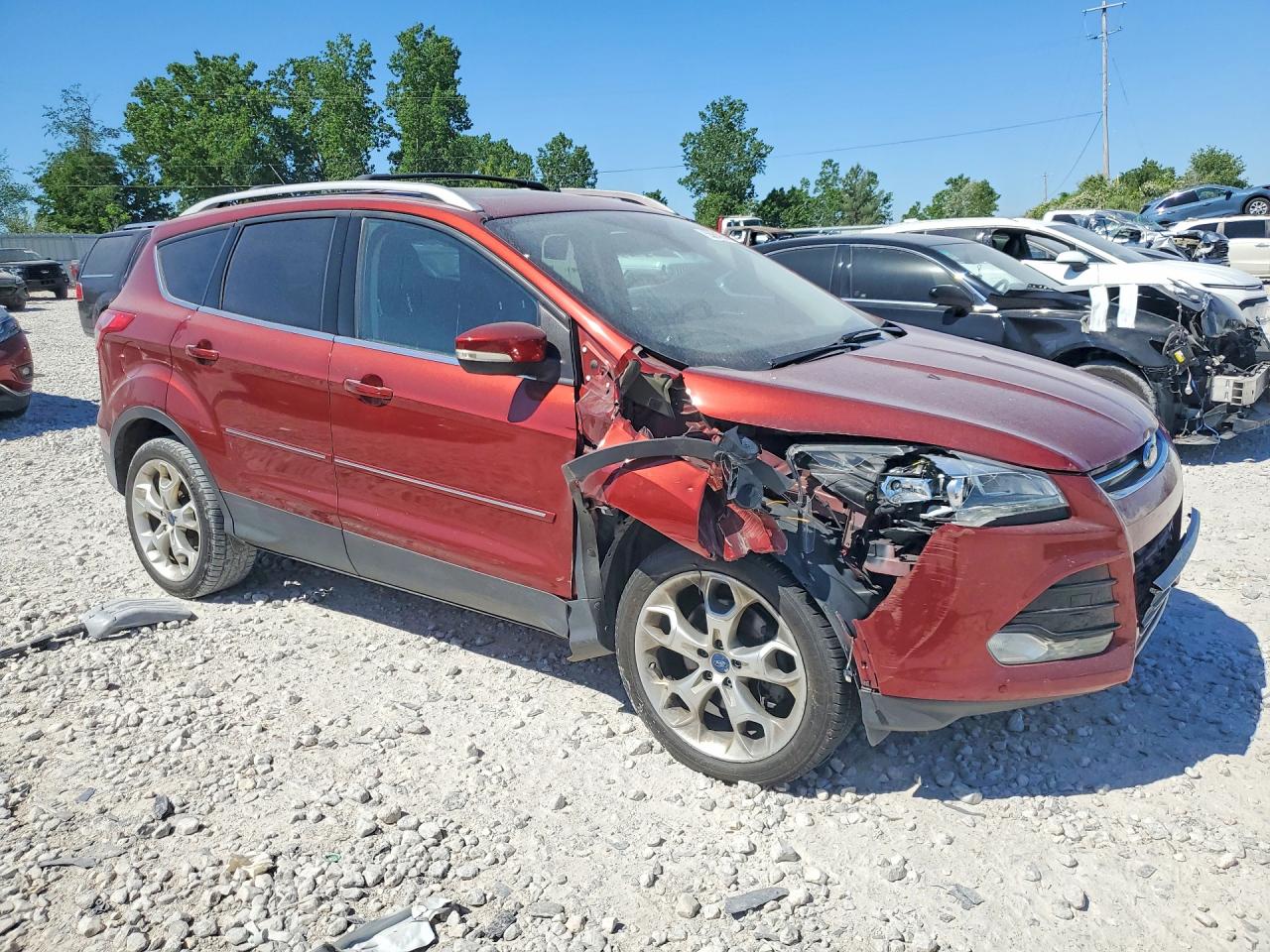 2014 Ford Escape Titanium Burgundy vin: 1FMCU9J95EUB28023