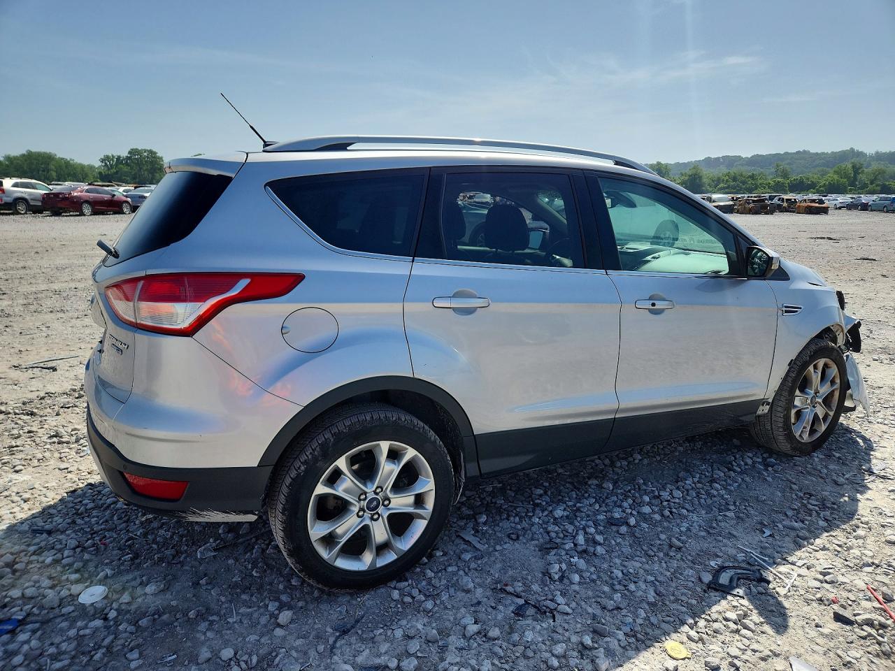 2014 Ford Escape Titanium Silver vin: 1FMCU9J95EUB98203