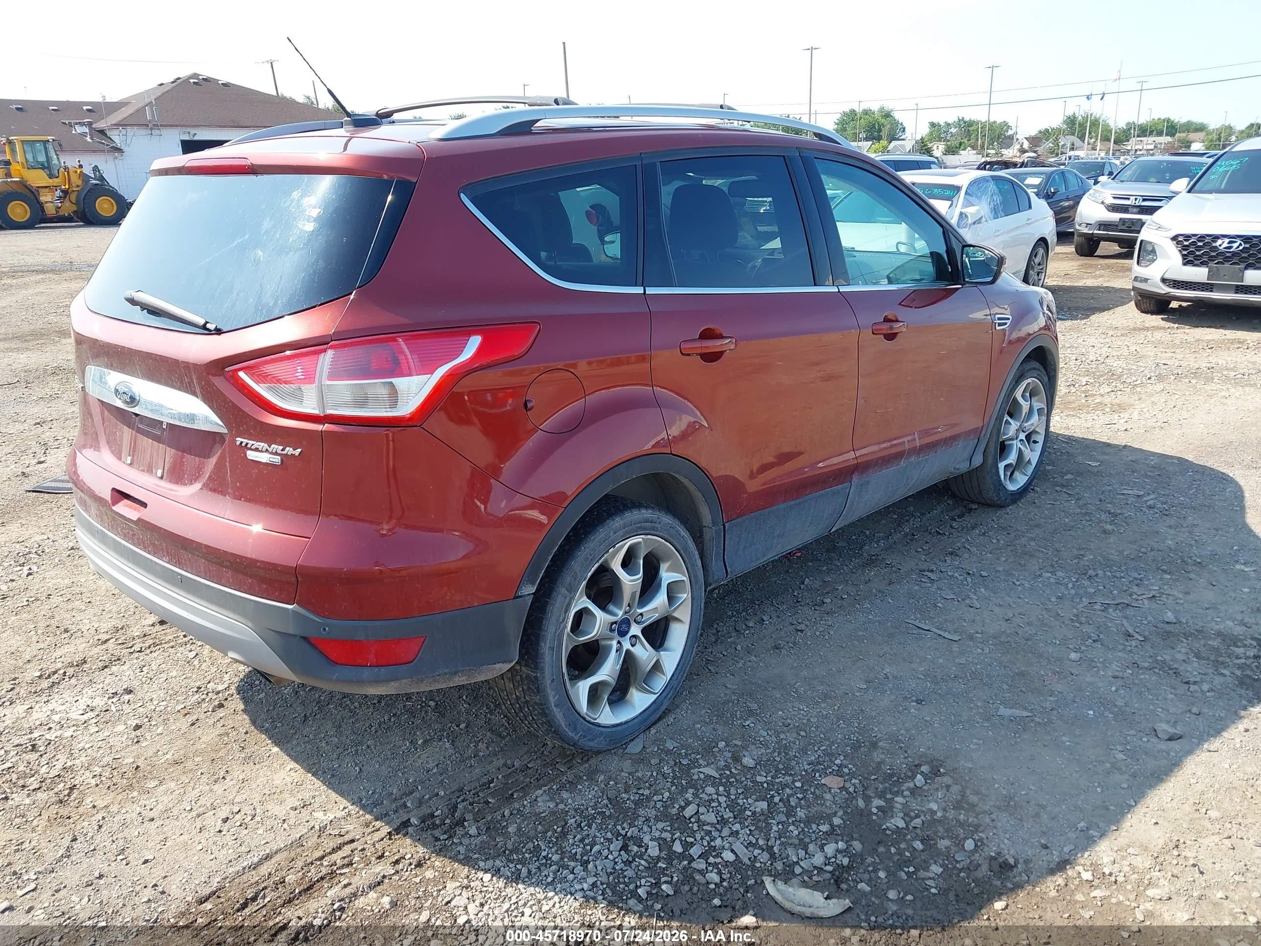 2014 Ford Escape Titanium Красный vin: 1FMCU9J95EUE09027