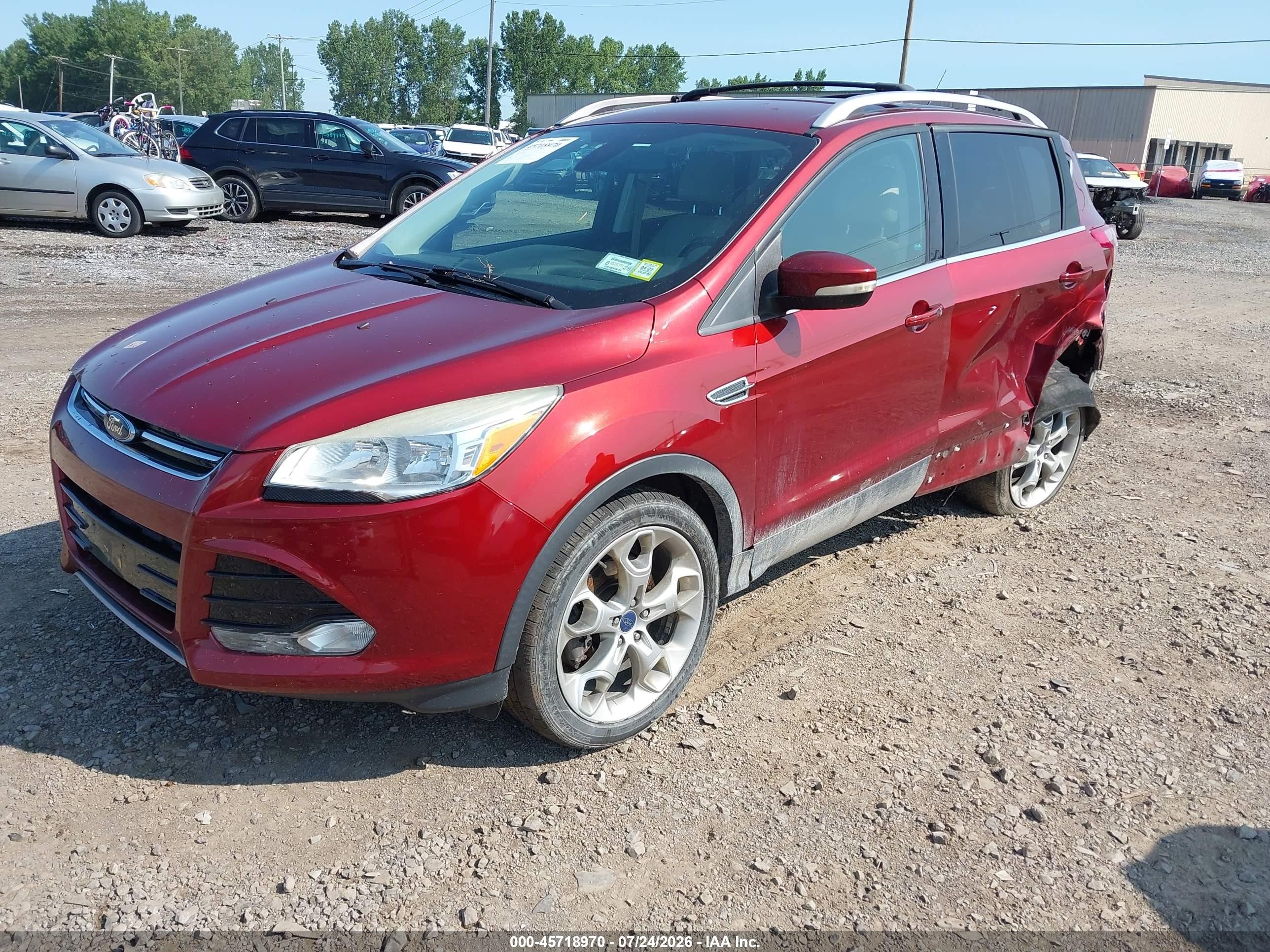2014 Ford Escape Titanium Красный vin: 1FMCU9J95EUE09027