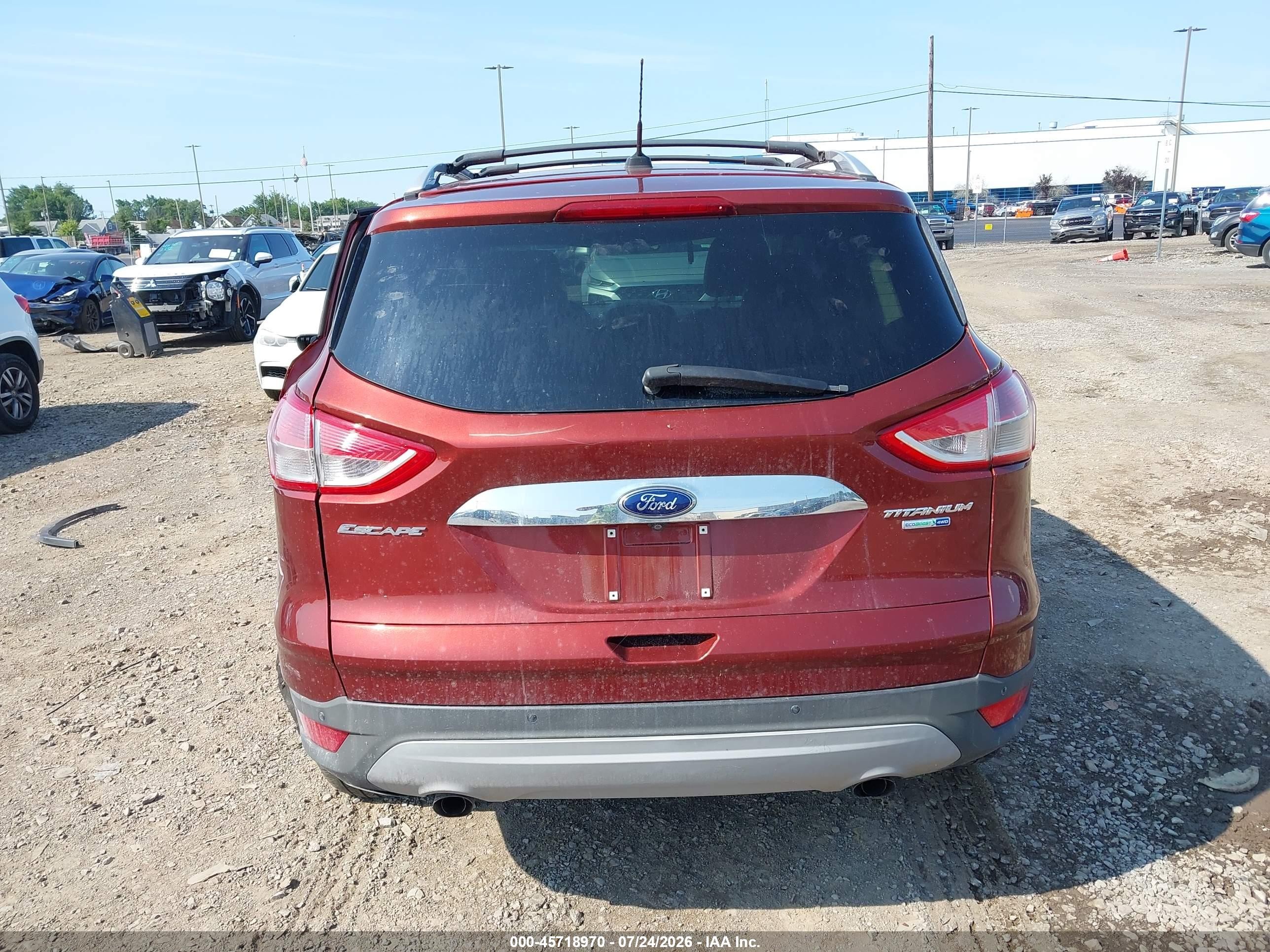2014 Ford Escape Titanium Красный vin: 1FMCU9J95EUE09027