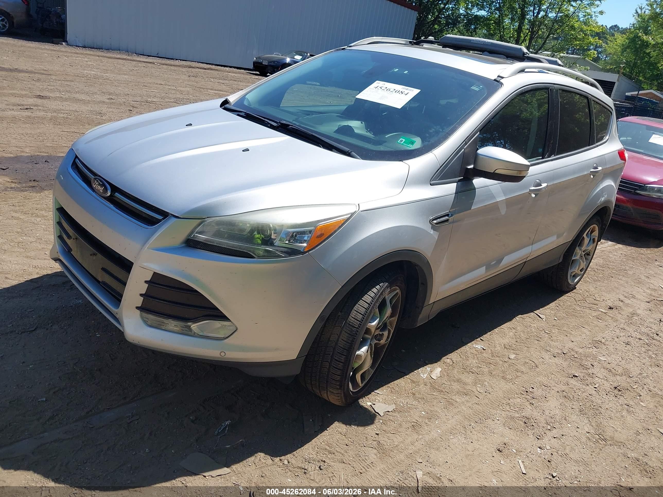 2015 Ford Escape Titanium Серебряный vin: 1FMCU9J95FUB28587