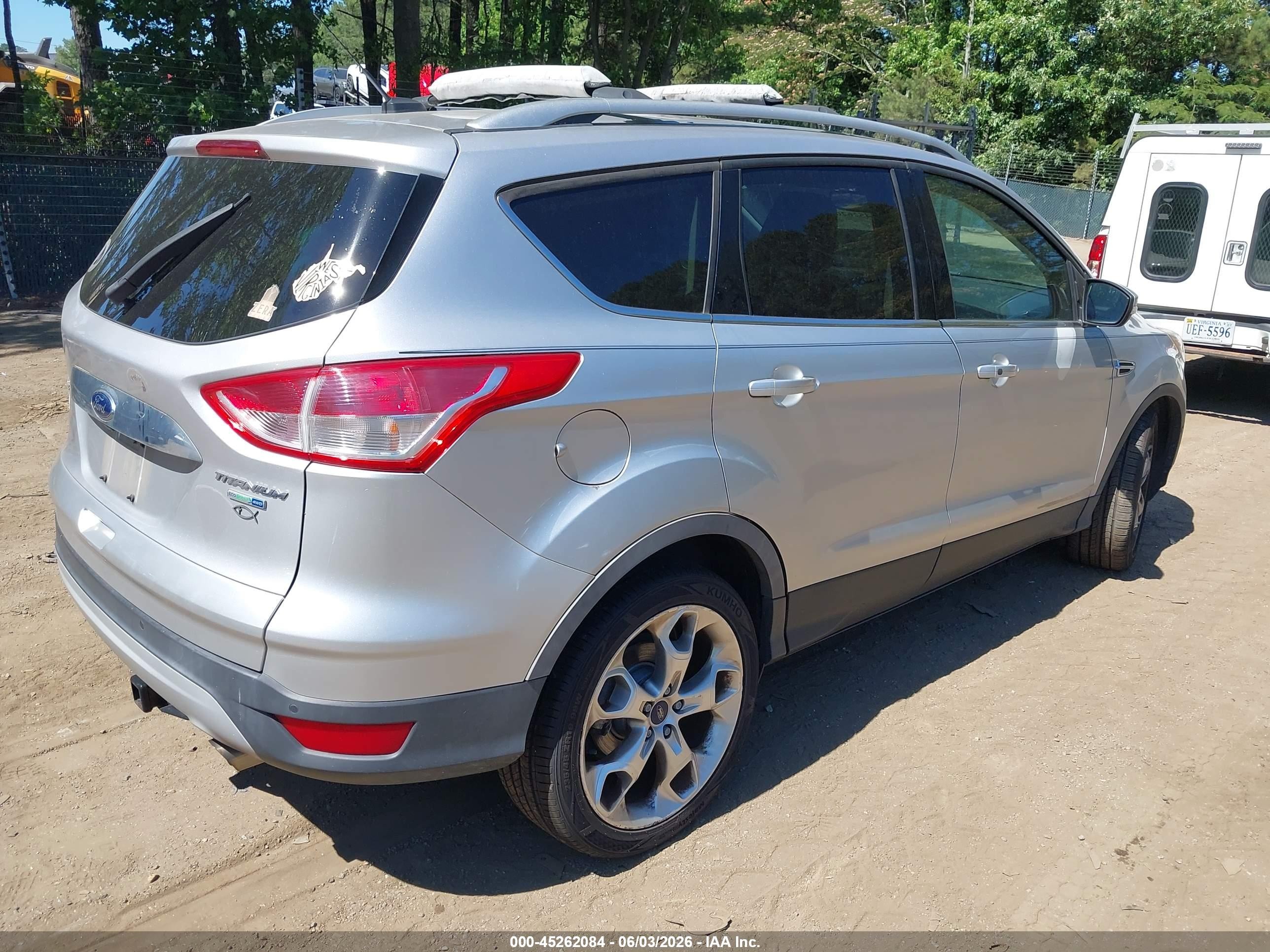 2015 Ford Escape Titanium Серебряный vin: 1FMCU9J95FUB28587