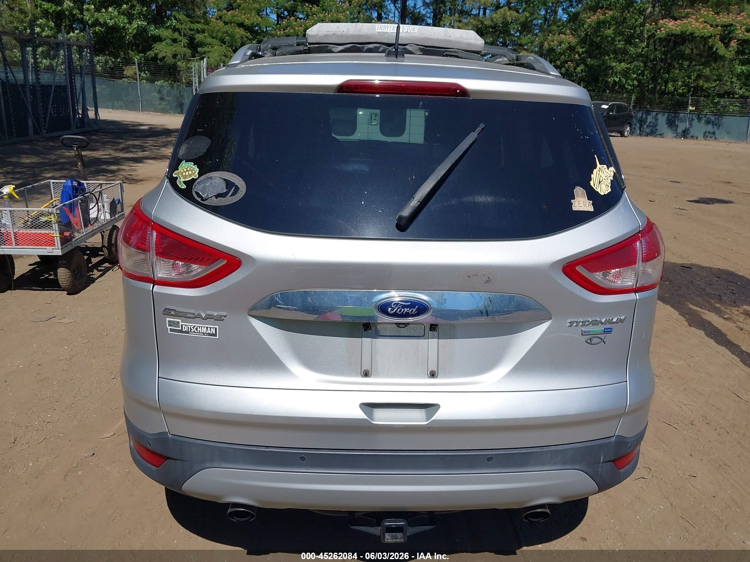 2015 Ford Escape Titanium Серебряный vin: 1FMCU9J95FUB28587