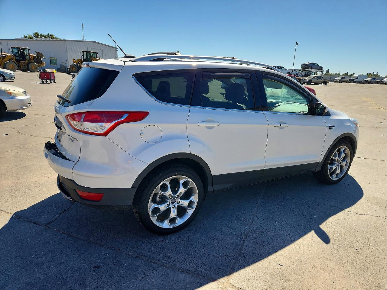 2015 Ford Escape Titanium White vin: 1FMCU9J95FUB63582