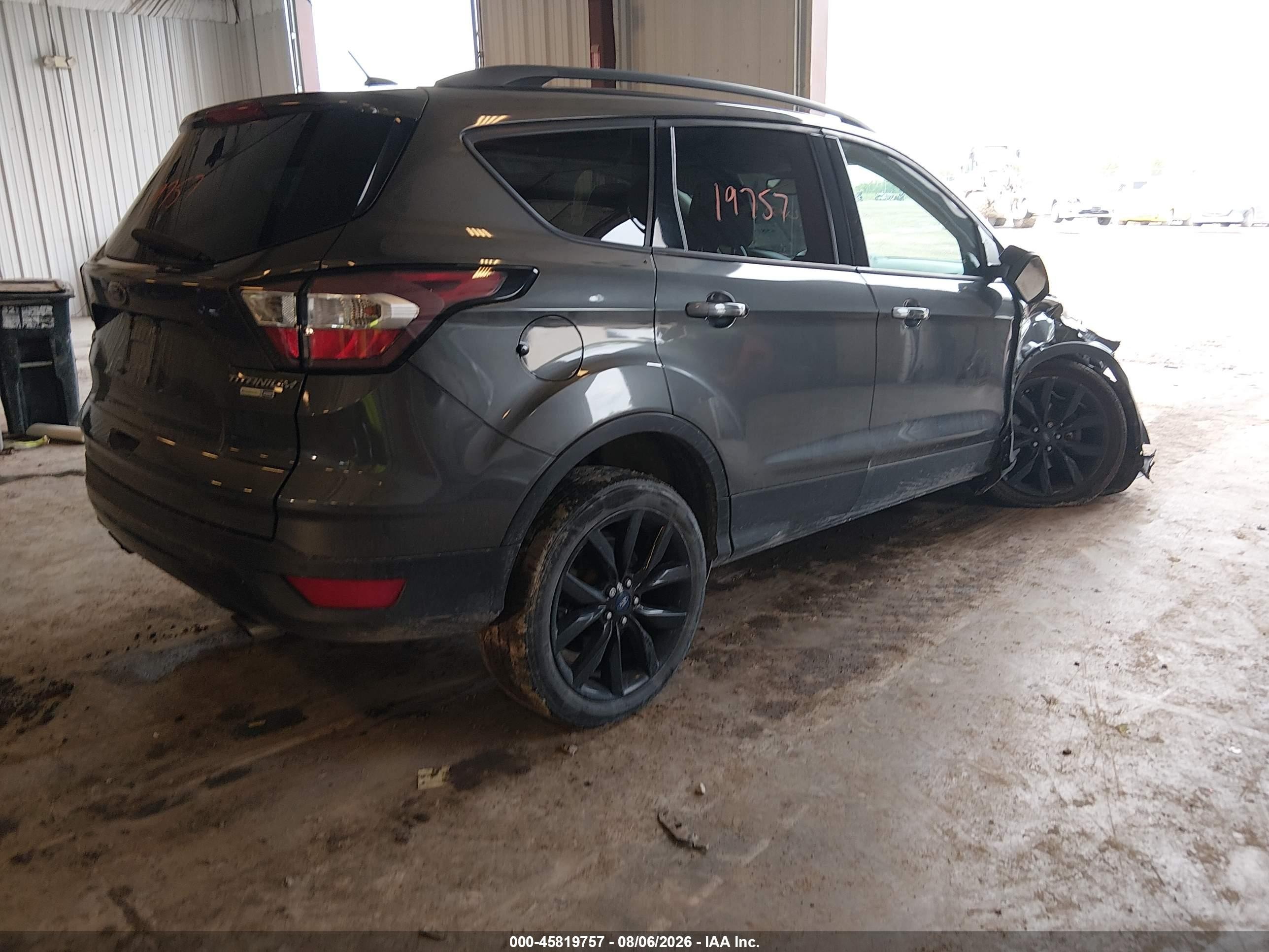 2017 Ford Escape Titanium Gray vin: 1FMCU9J95HUE70477