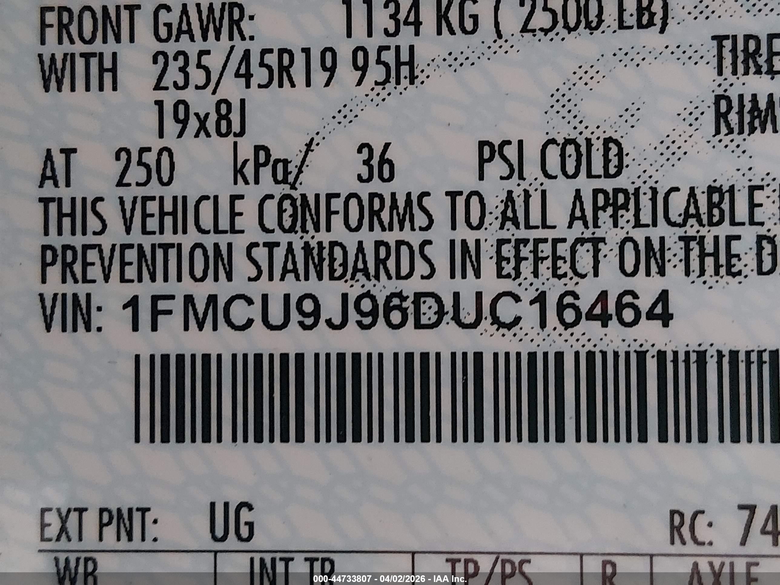 2013 Ford Escape Titanium White vin: 1FMCU9J96DUC16464