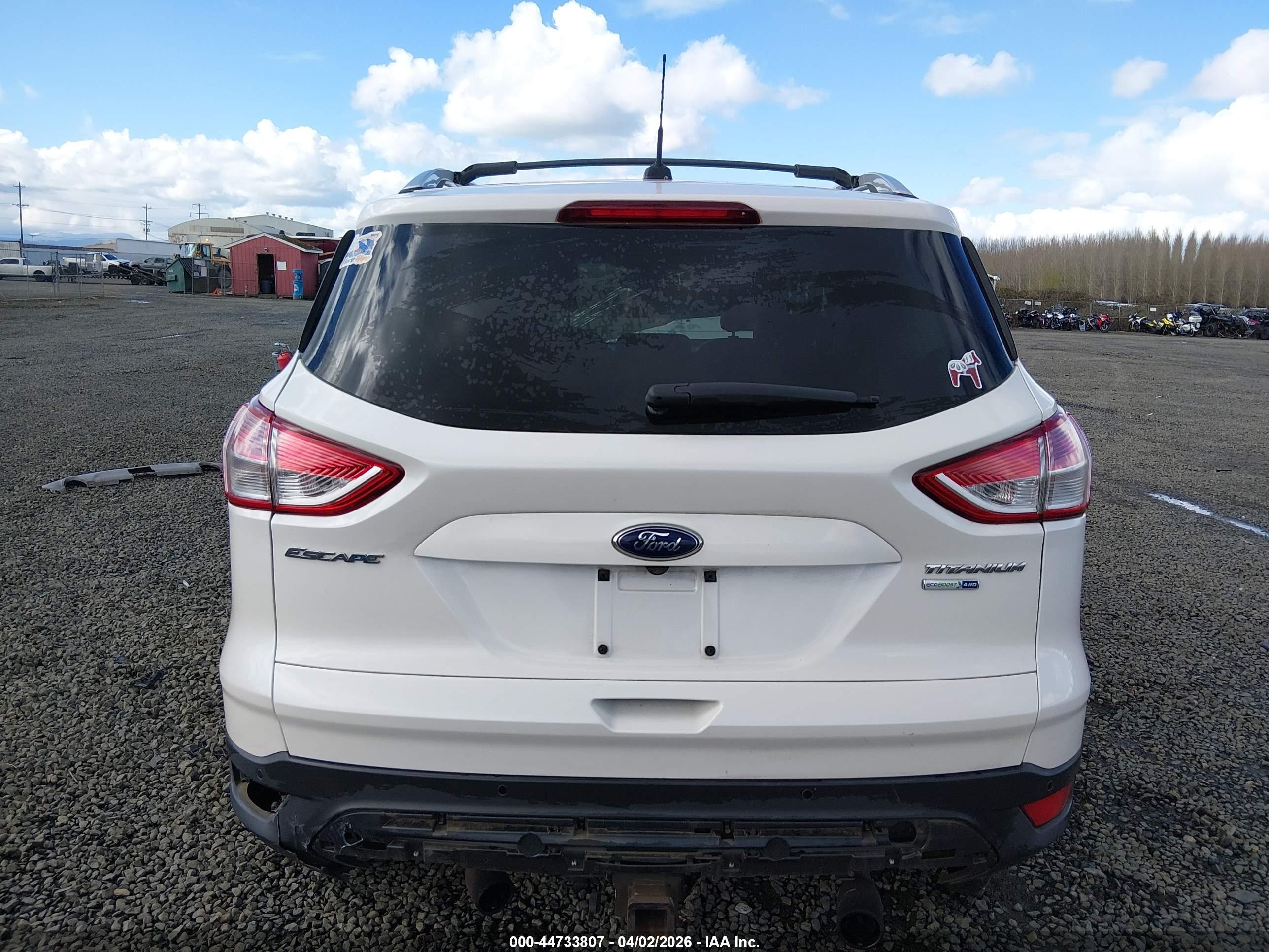 2013 Ford Escape Titanium White vin: 1FMCU9J96DUC16464