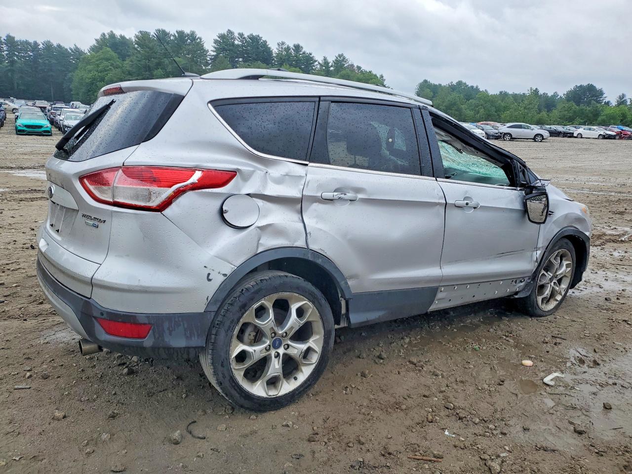 2013 Ford Escape Titanium Silver vin: 1FMCU9J96DUD30027