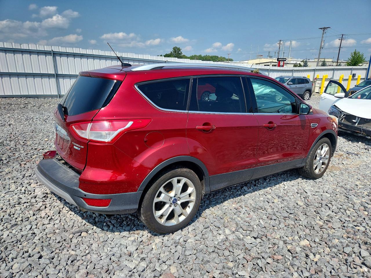 2014 Ford Escape Titanium Red vin: 1FMCU9J96EUA15732