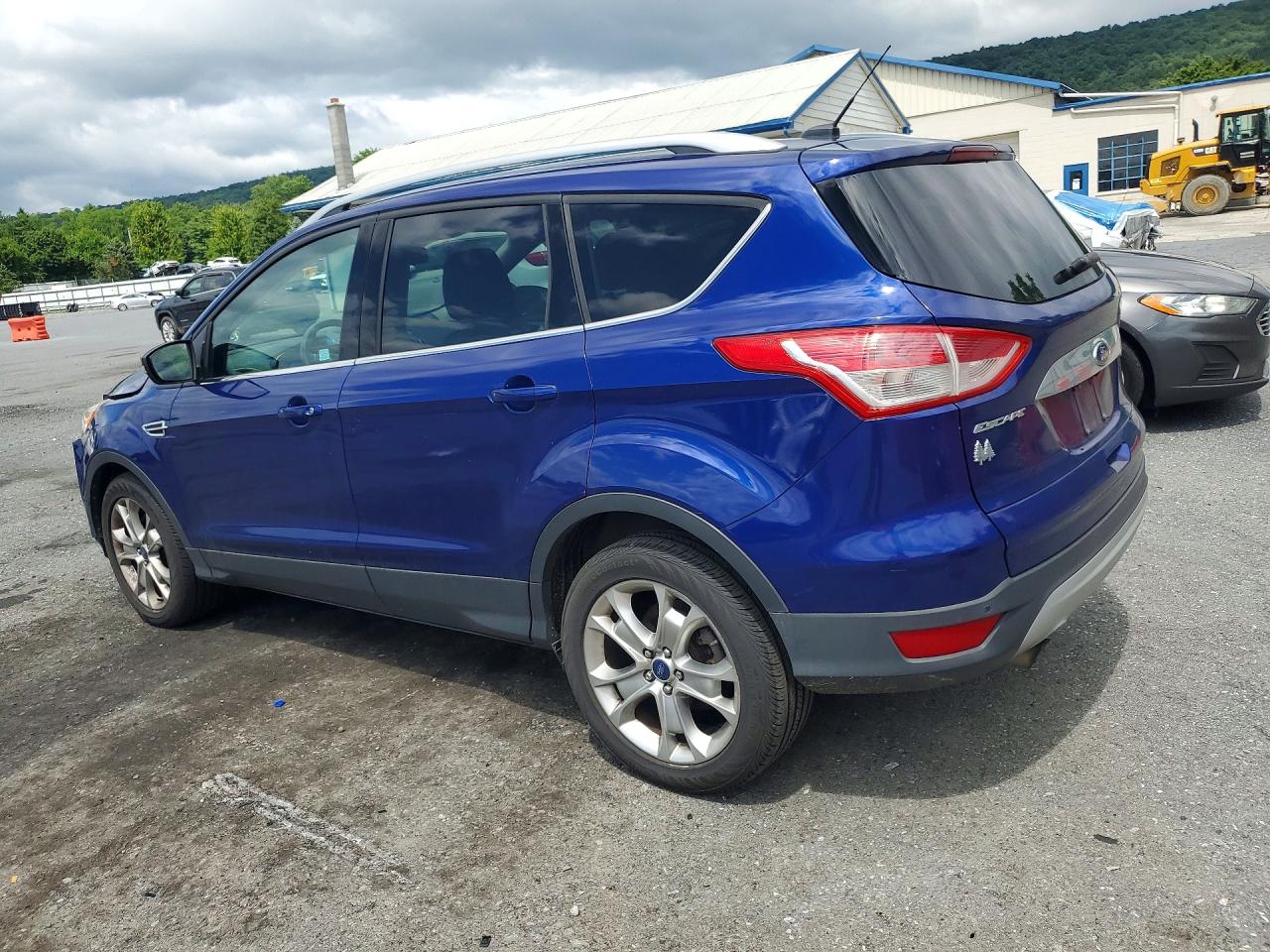2014 Ford Escape Titanium Синий vin: 1FMCU9J96EUA34541