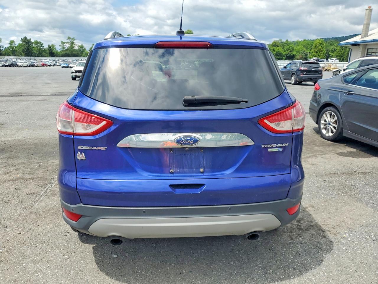 2014 Ford Escape Titanium Синий vin: 1FMCU9J96EUA34541