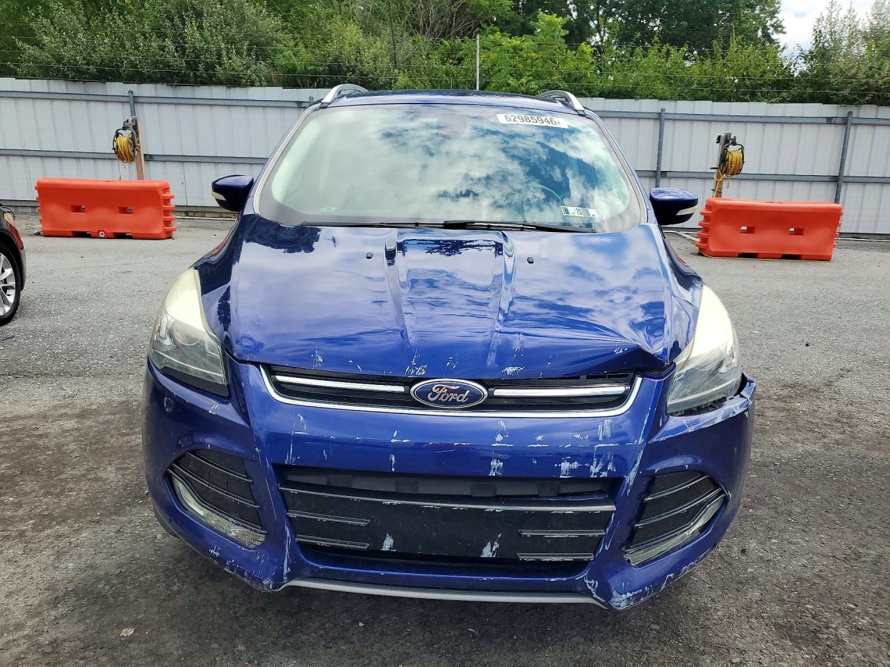 2014 Ford Escape Titanium Синий vin: 1FMCU9J96EUA34541