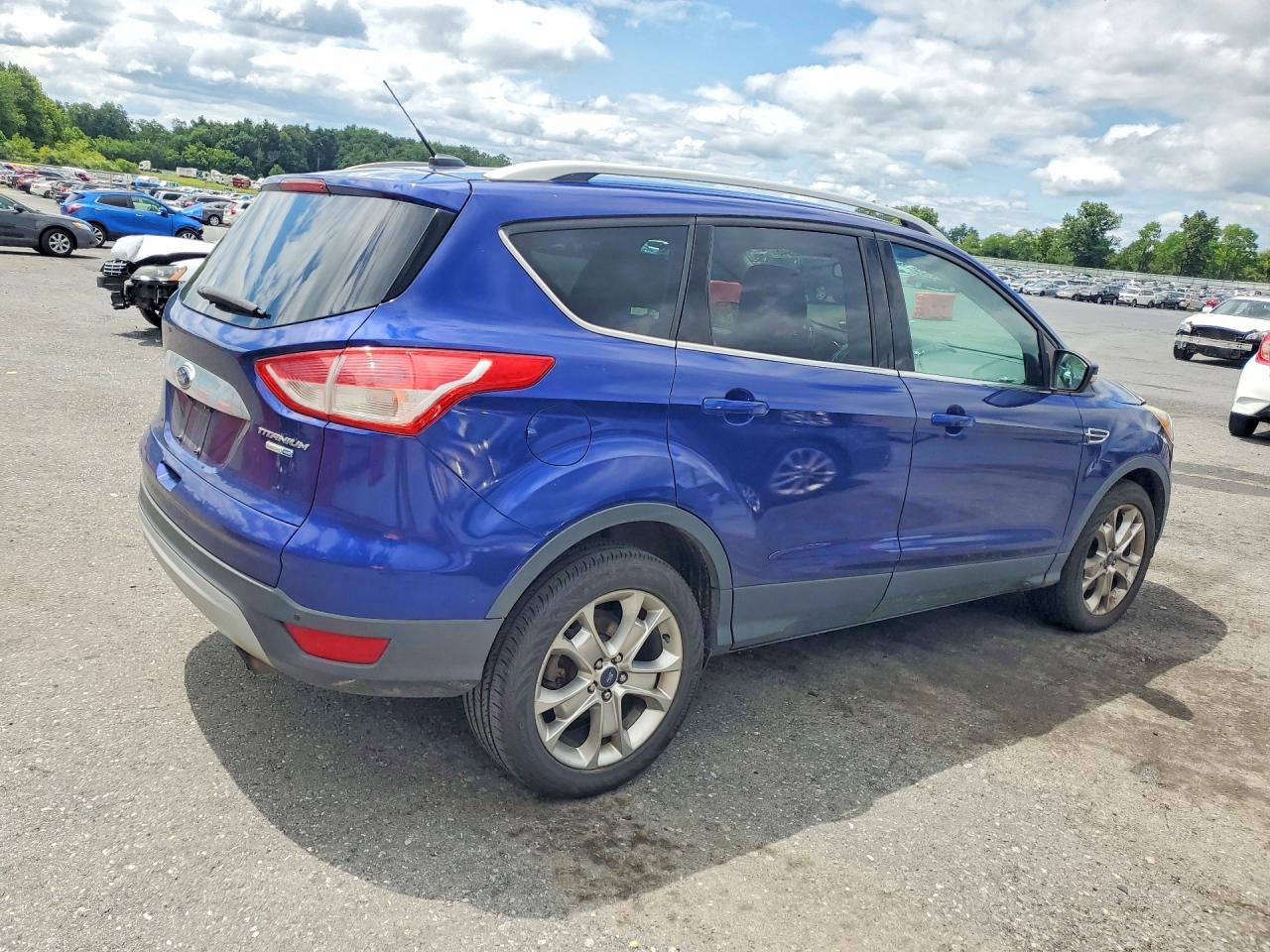 2014 Ford Escape Titanium Синий vin: 1FMCU9J96EUA34541