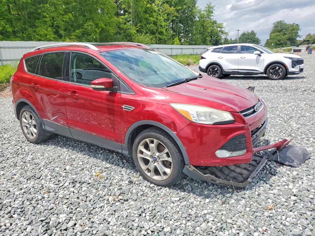 2014 Ford Escape Titanium Red vin: 1FMCU9J96EUA91287