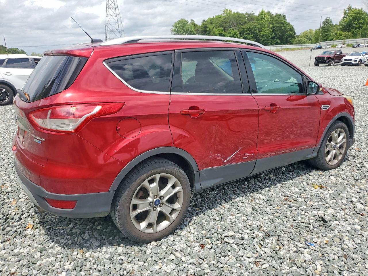 2014 Ford Escape Titanium Red vin: 1FMCU9J96EUA91287