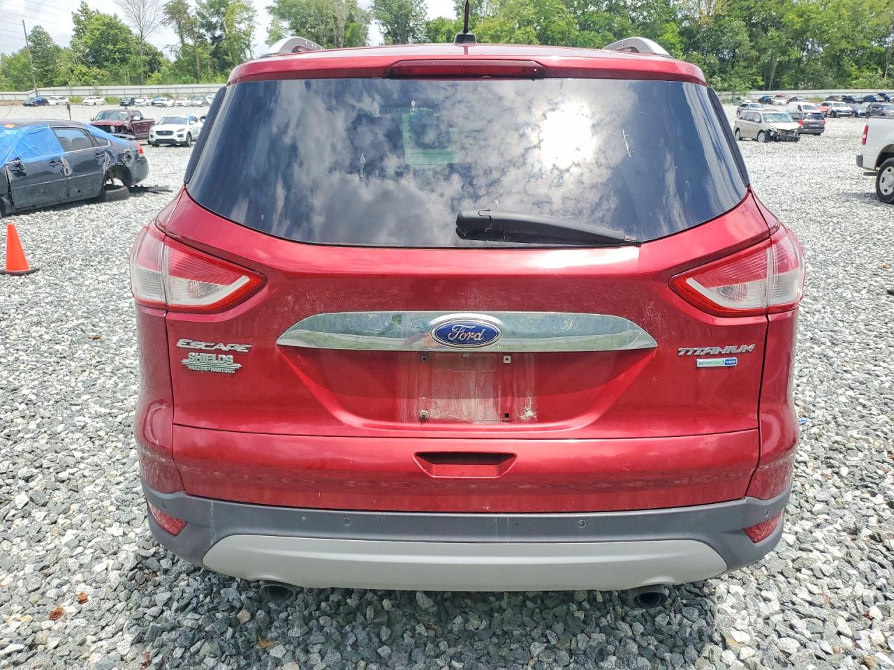 2014 Ford Escape Titanium Red vin: 1FMCU9J96EUA91287