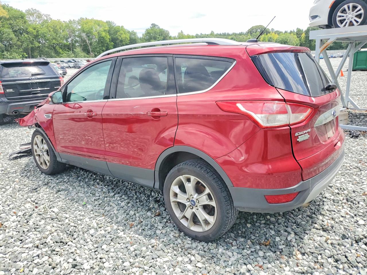 2014 Ford Escape Titanium Red vin: 1FMCU9J96EUA91287