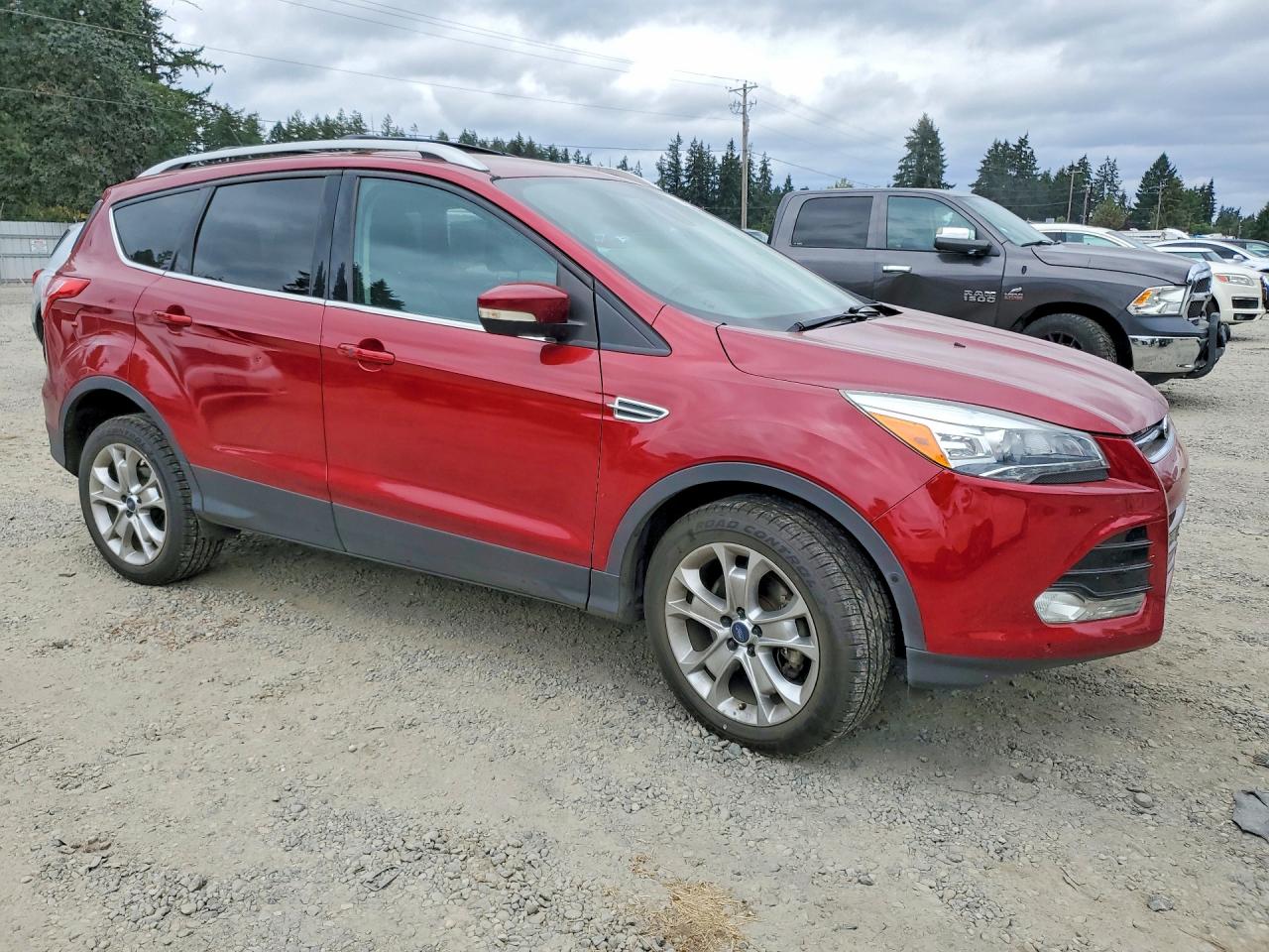 2014 Ford Escape Titanium Burgundy vin: 1FMCU9J96EUB81037