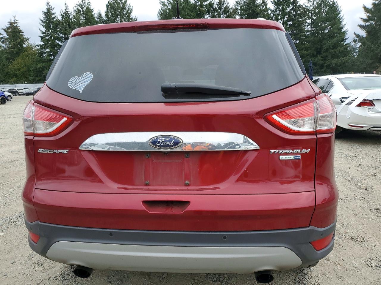 2014 Ford Escape Titanium Burgundy vin: 1FMCU9J96EUB81037