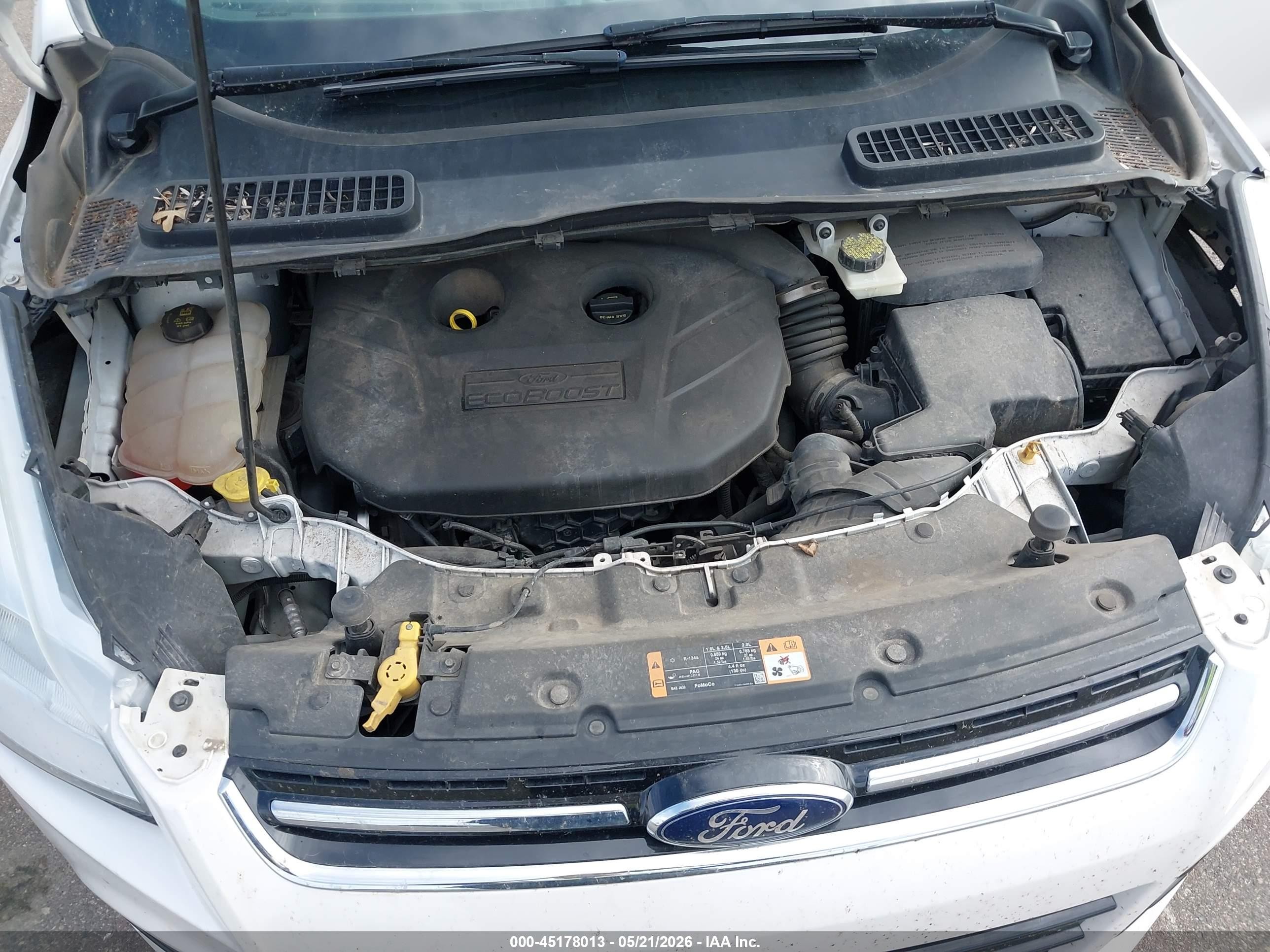2014 Ford Escape Titanium White vin: 1FMCU9J96EUB99019
