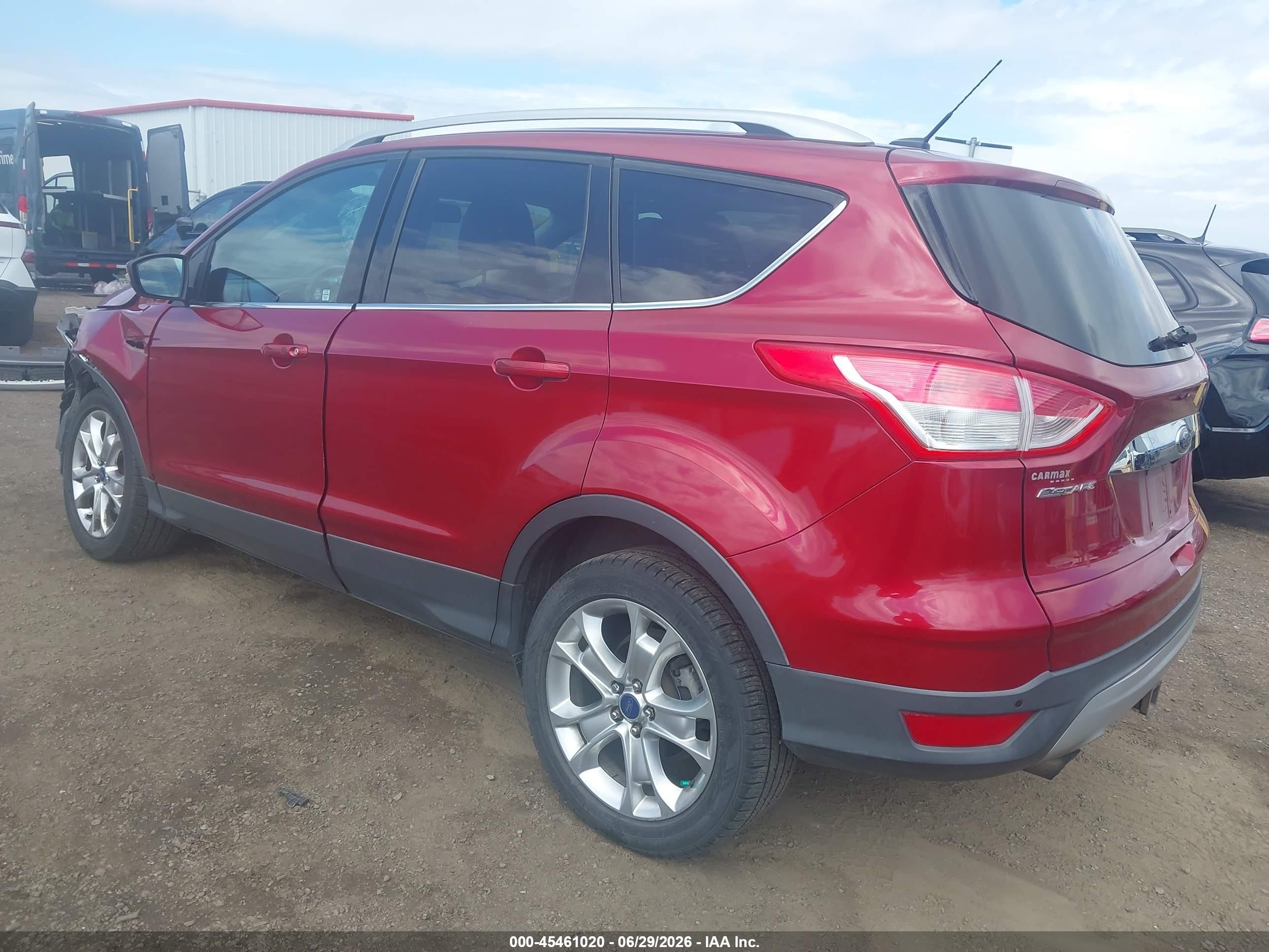 2014 Ford Escape Titanium Red vin: 1FMCU9J96EUC50177