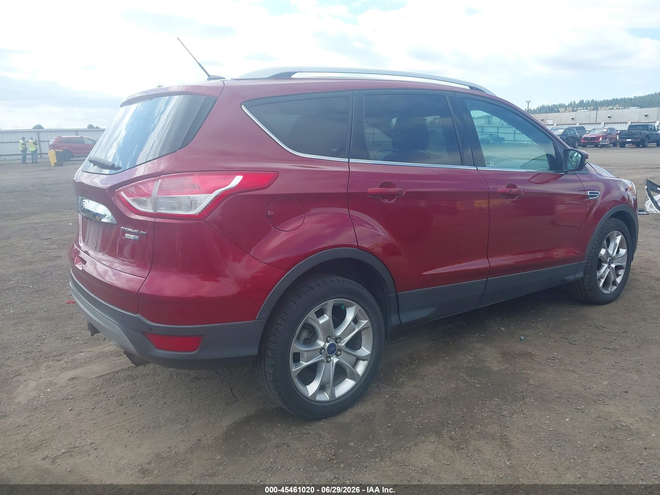 2014 Ford Escape Titanium Red vin: 1FMCU9J96EUC50177