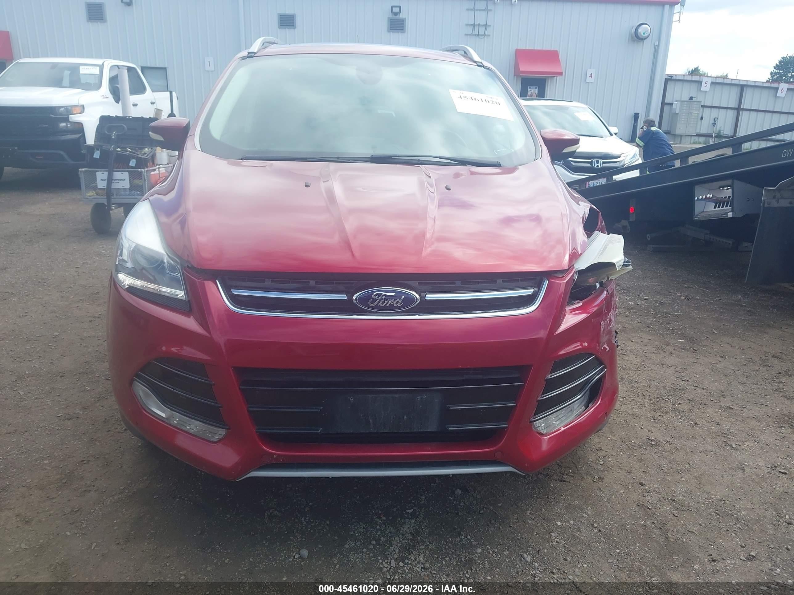 2014 Ford Escape Titanium Red vin: 1FMCU9J96EUC50177