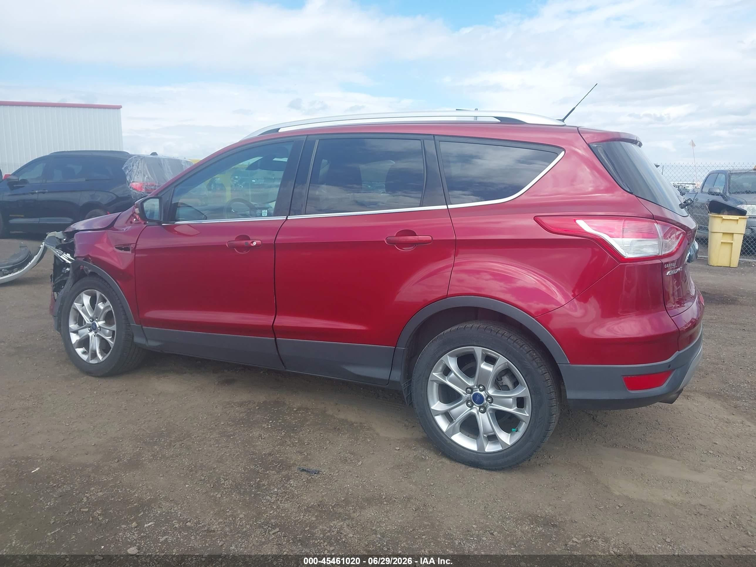 2014 Ford Escape Titanium Red vin: 1FMCU9J96EUC50177
