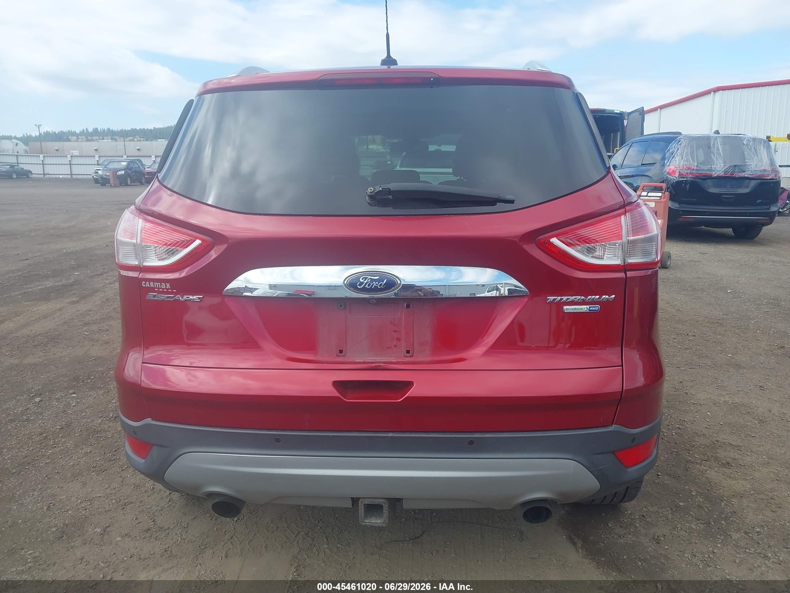 2014 Ford Escape Titanium Red vin: 1FMCU9J96EUC50177