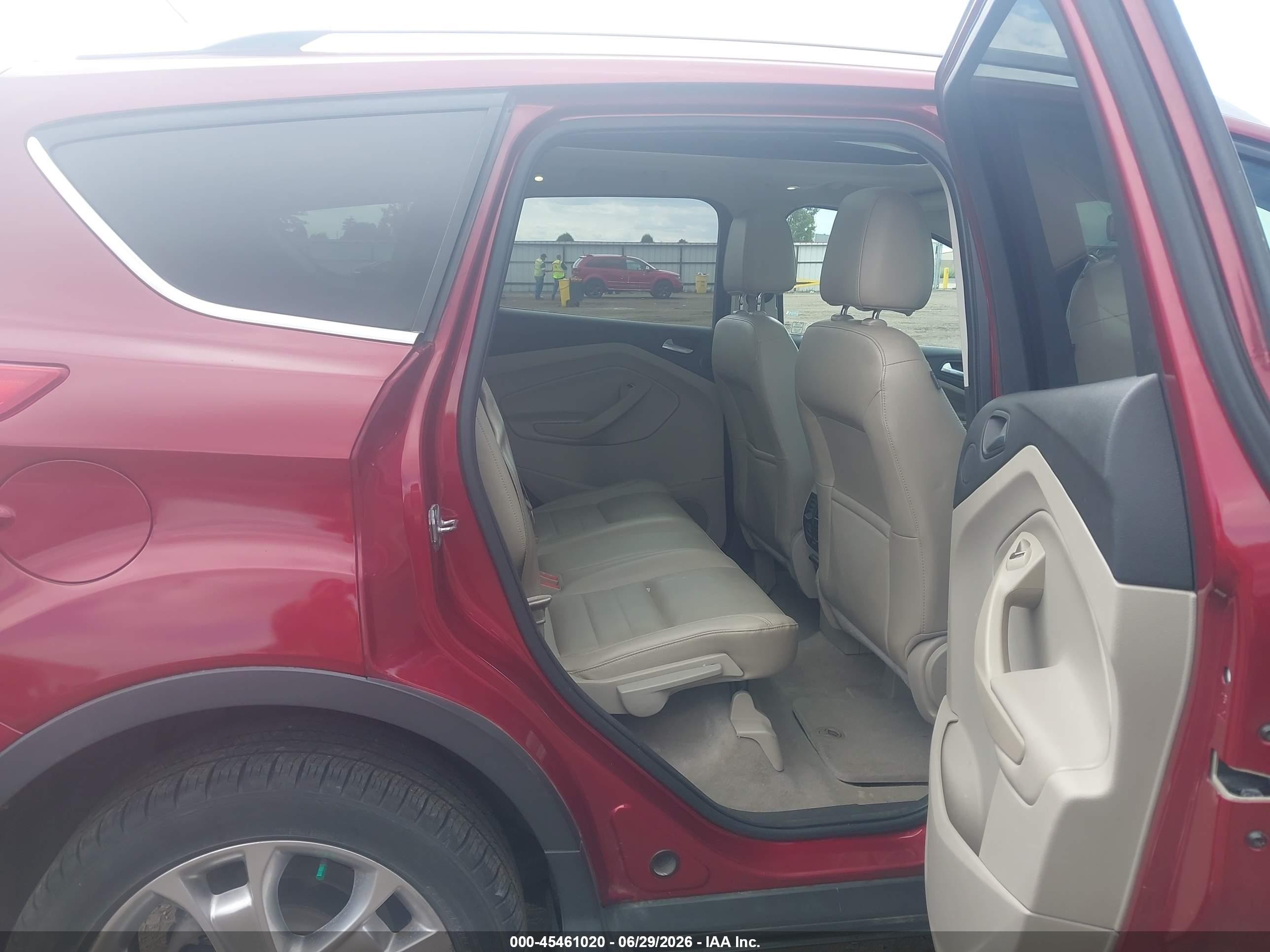 2014 Ford Escape Titanium Red vin: 1FMCU9J96EUC50177