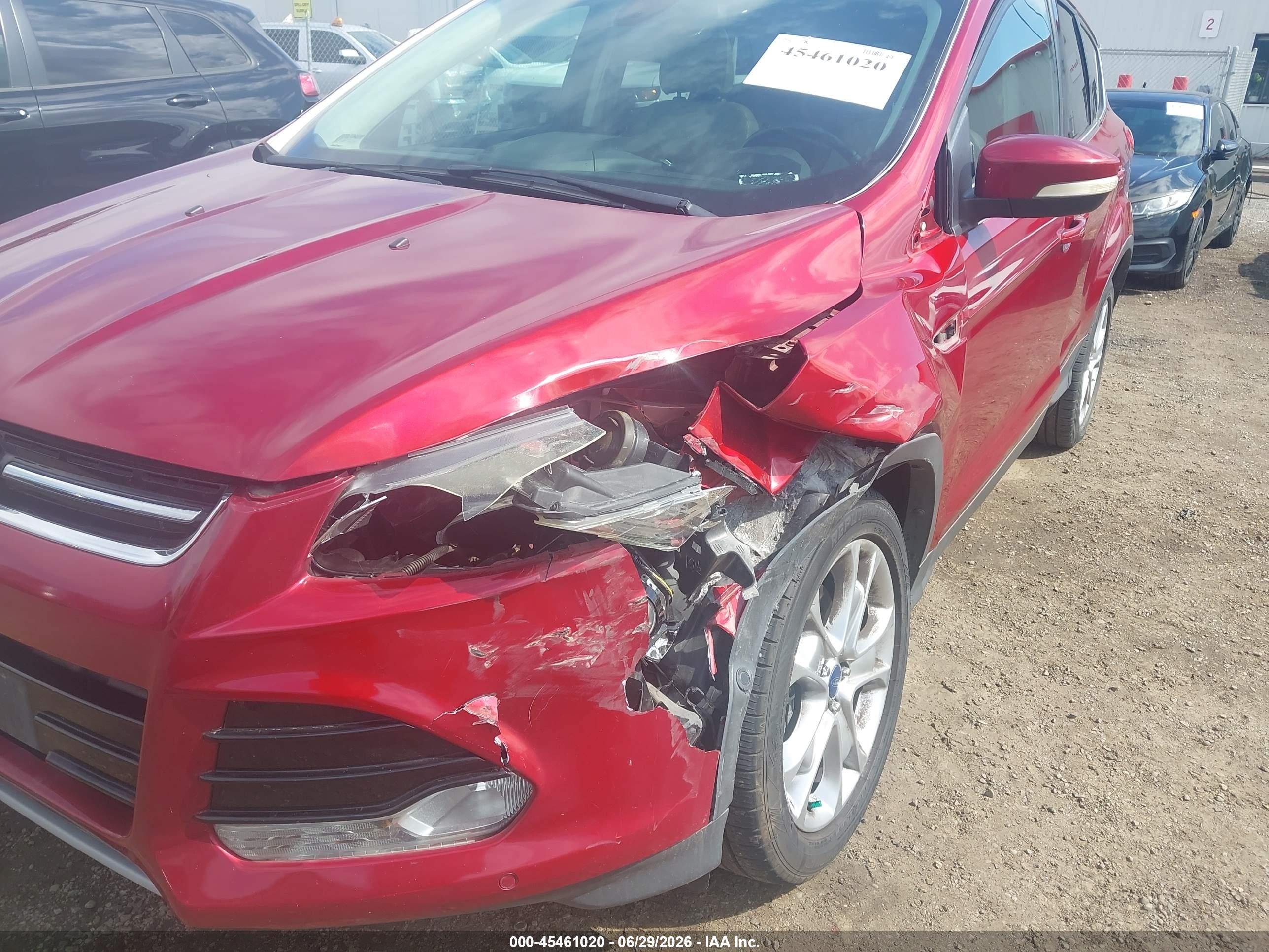 2014 Ford Escape Titanium Red vin: 1FMCU9J96EUC50177