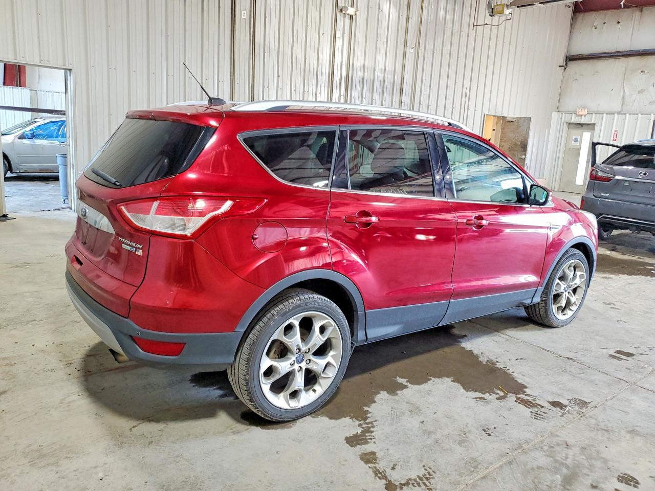 2014 Ford Escape Titanium Red vin: 1FMCU9J96EUD76118