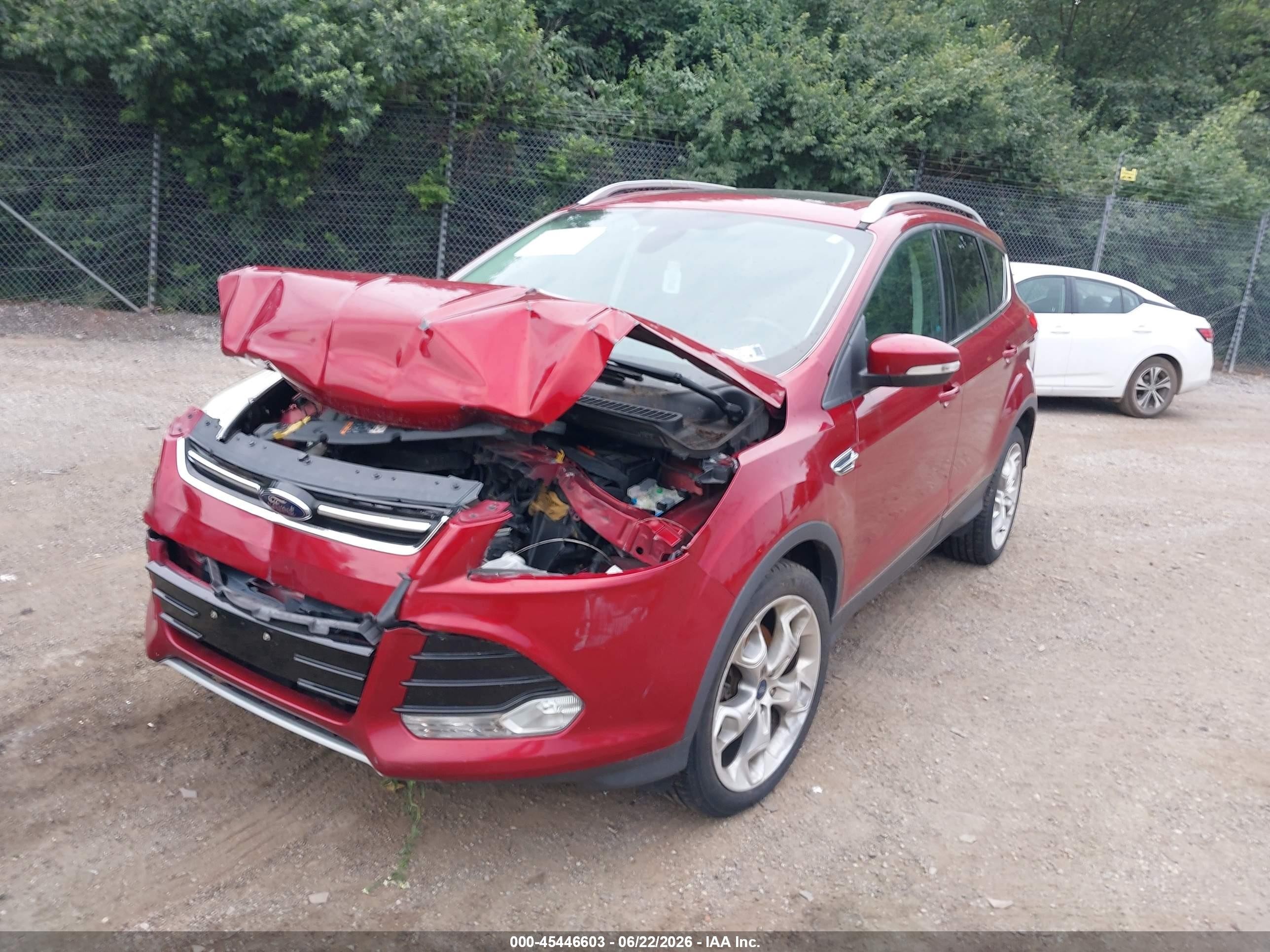 2015 Ford Escape Titanium Red vin: 1FMCU9J96FUA36081