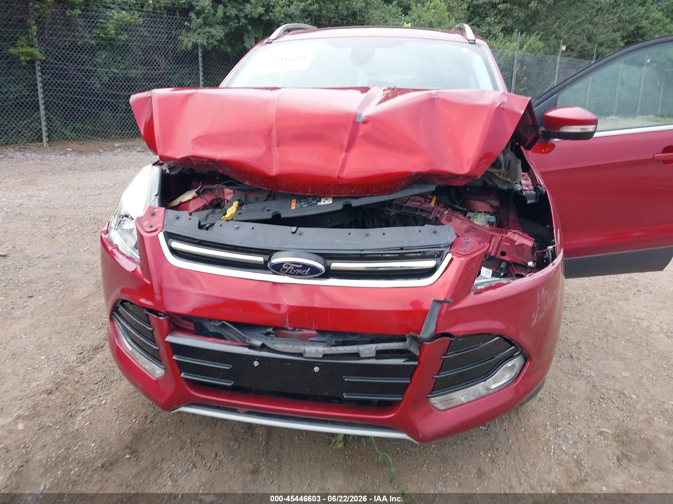 2015 Ford Escape Titanium Red vin: 1FMCU9J96FUA36081