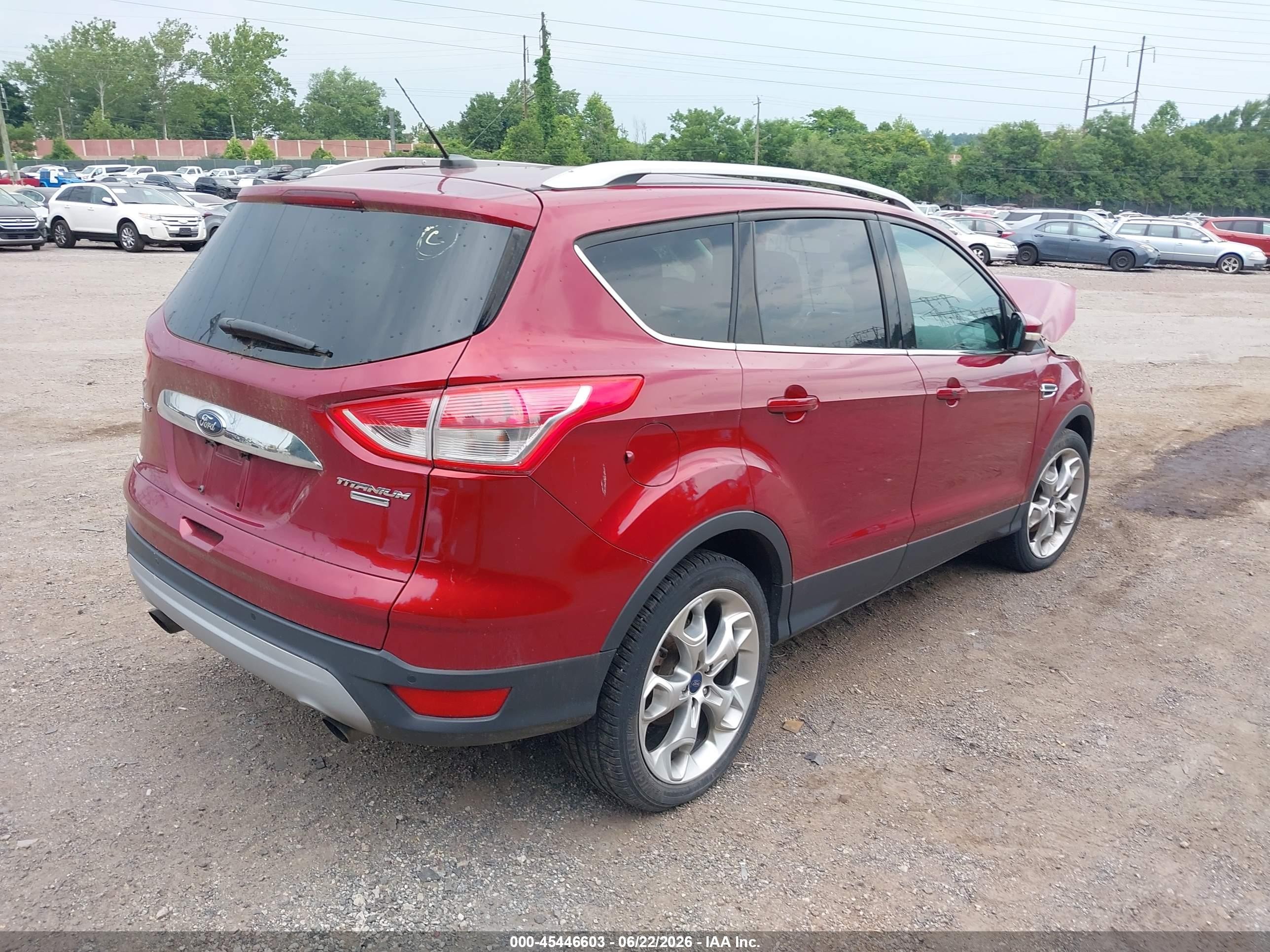 2015 Ford Escape Titanium Red vin: 1FMCU9J96FUA36081